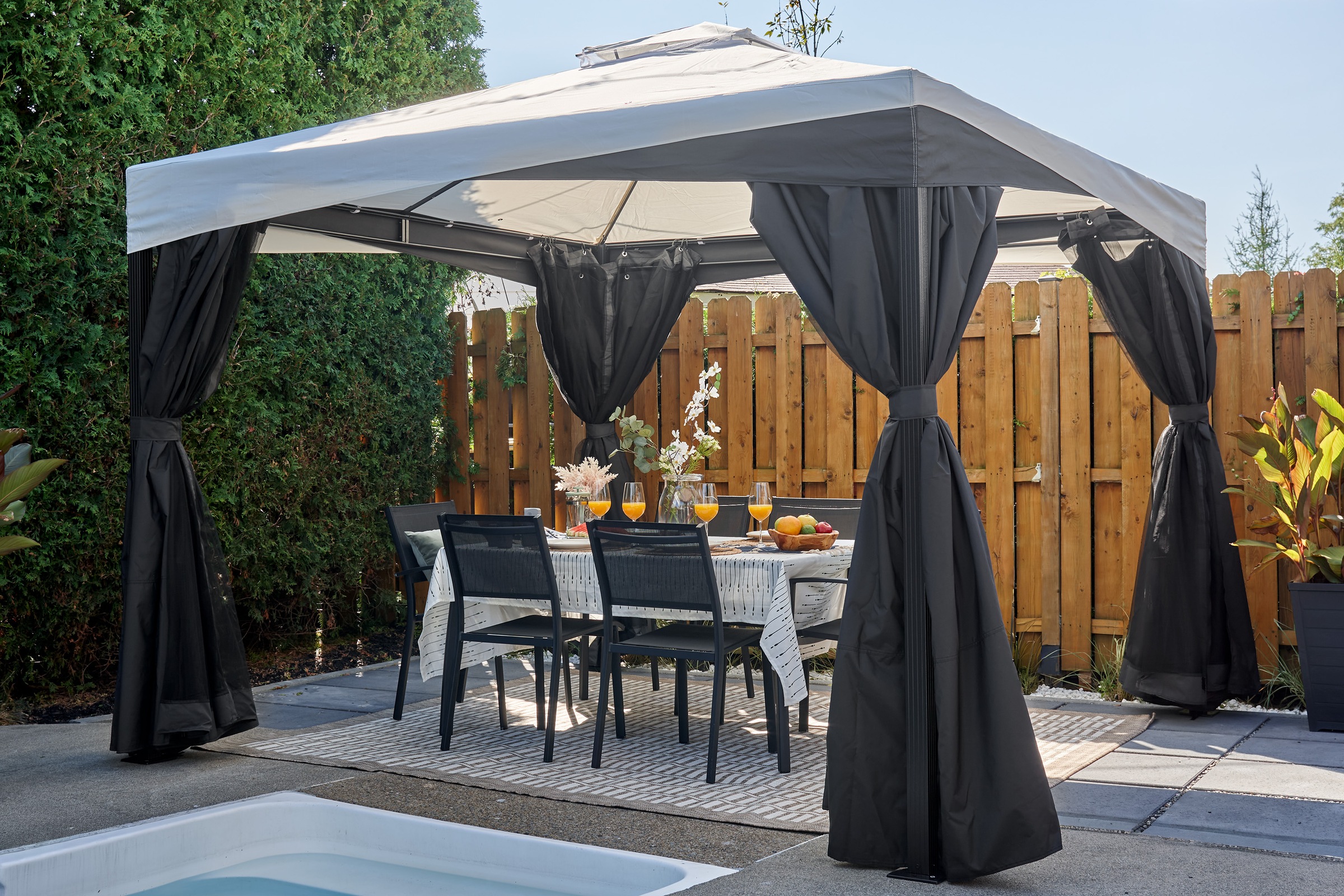 Sojag Pavillon Malta 1010 Schwarz   305x305x271cm