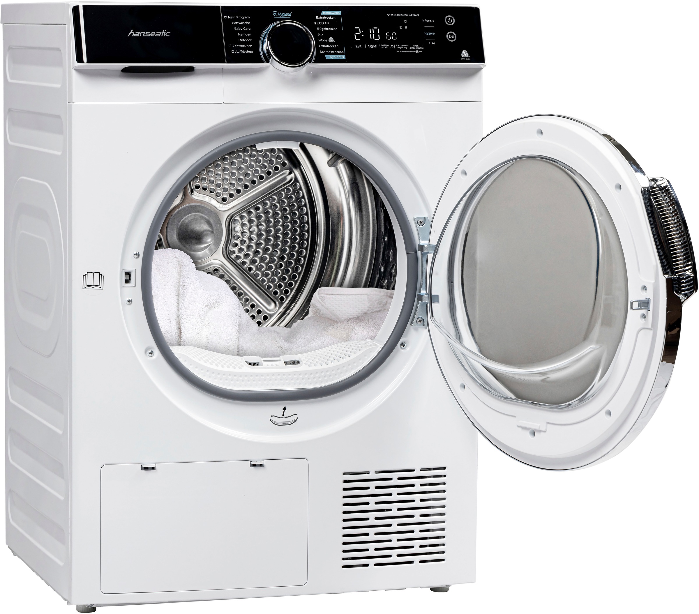 Hanseatic Wärmepumpentrockner "HWTK8A3GT" Wolle, Bettwäsche, Outdoor, Hemde günstig online kaufen