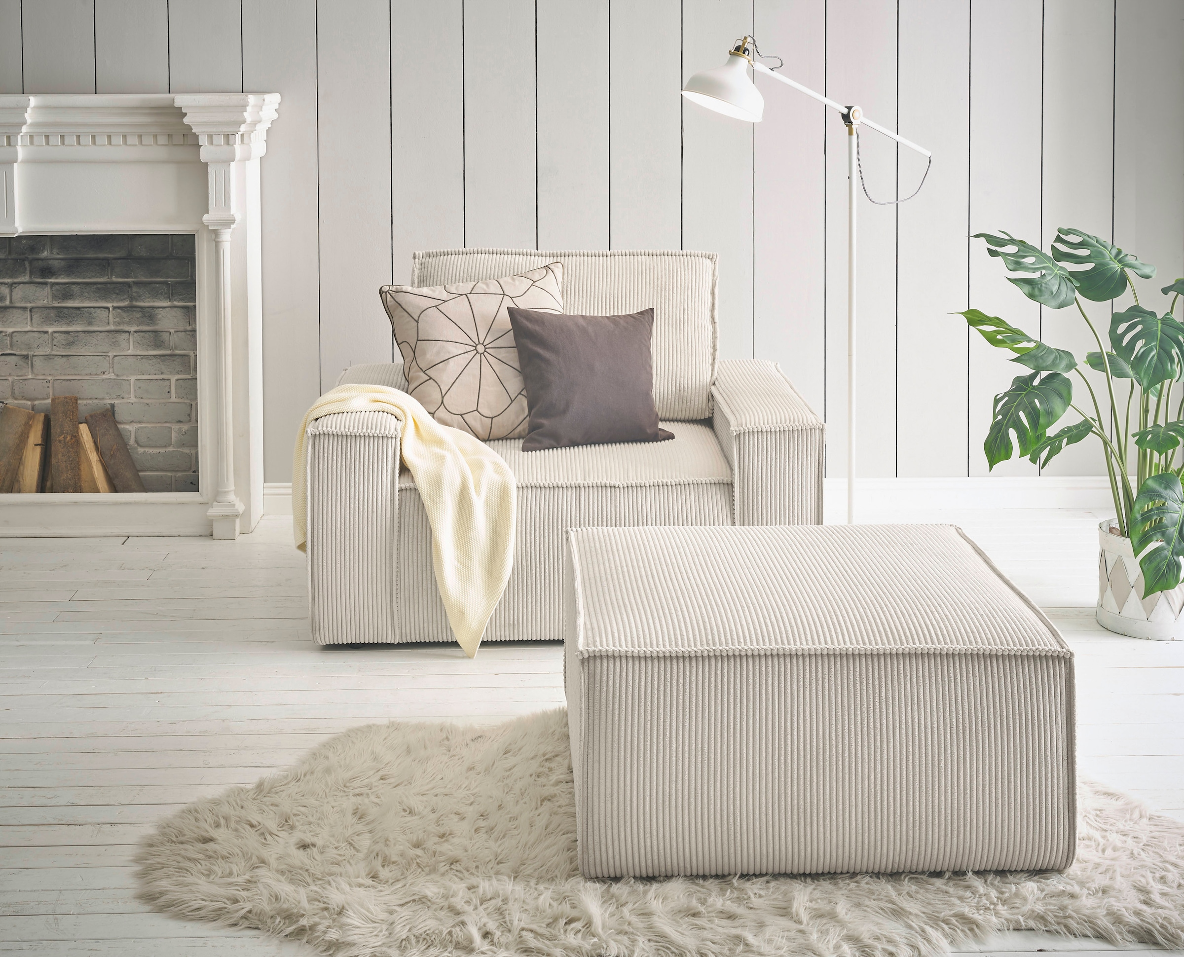 Home affaire Sessel "SHERWOOD", Loveseat und Hocker im Set, passend zur Pol günstig online kaufen