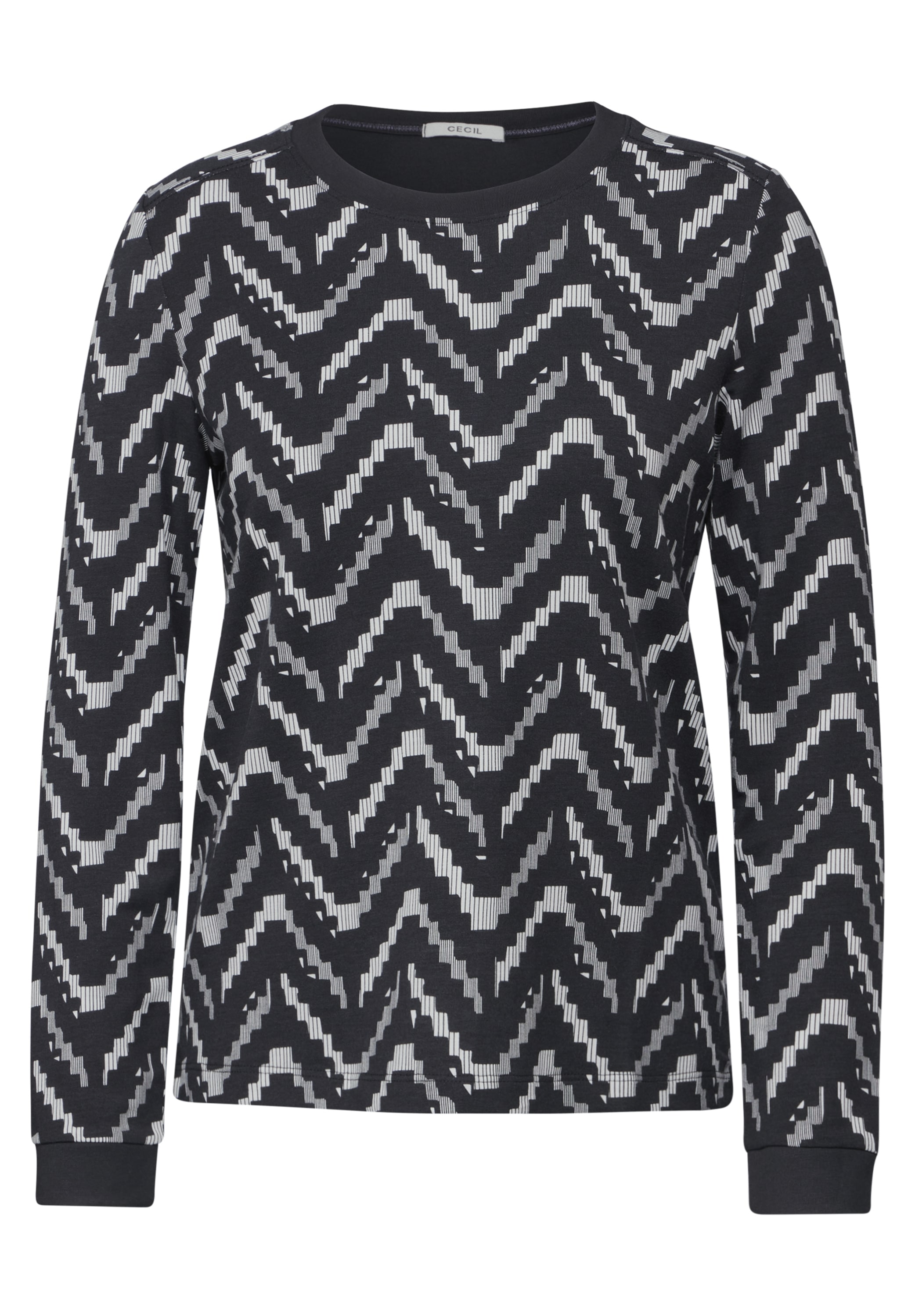 Cecil Langarmshirt, mit grafischem Muster