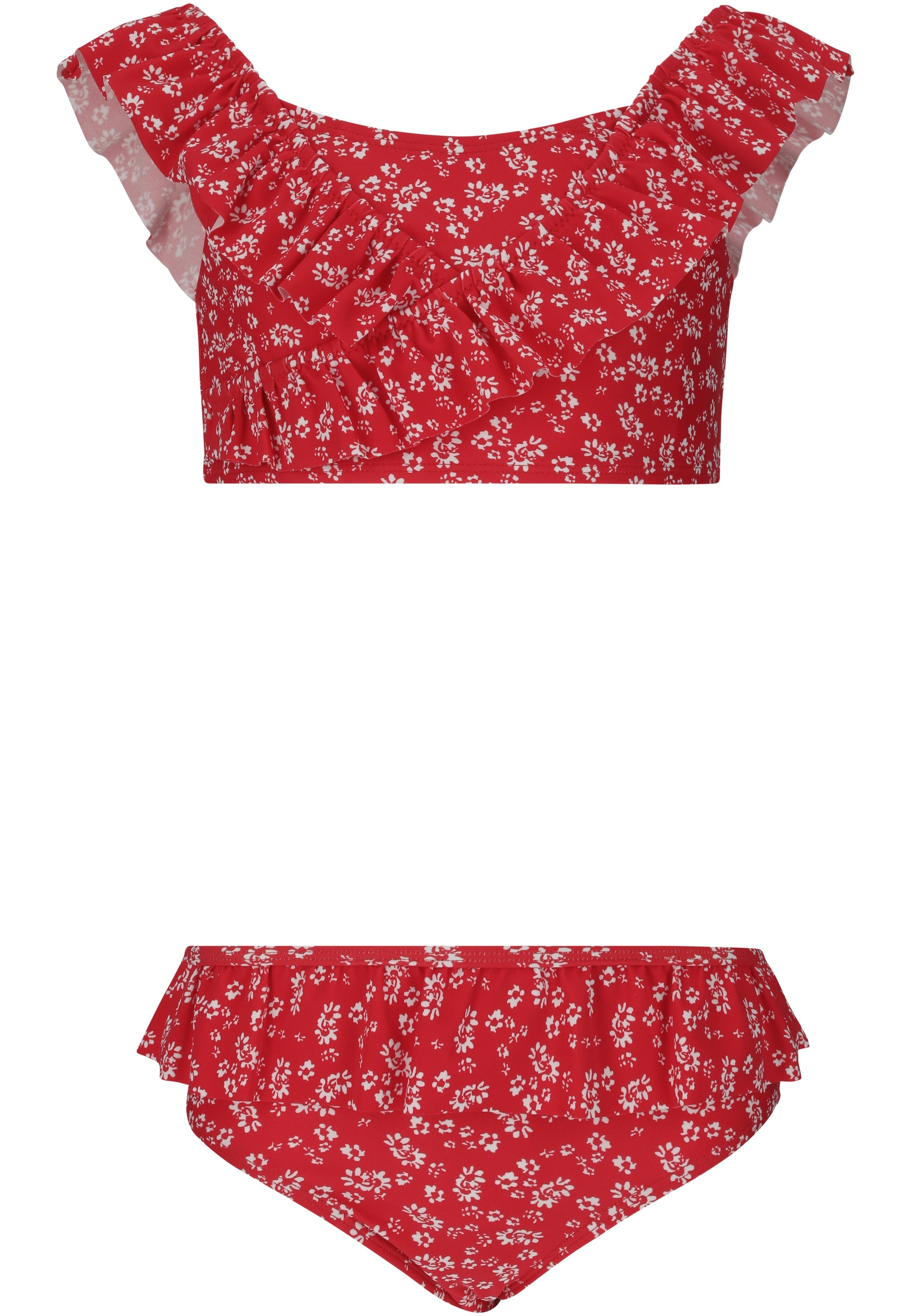 ZIGZAG Balconette-Bikini "Tropical" 1 Stk. mit stylischem Rüschendesign und Sonnenschutz
