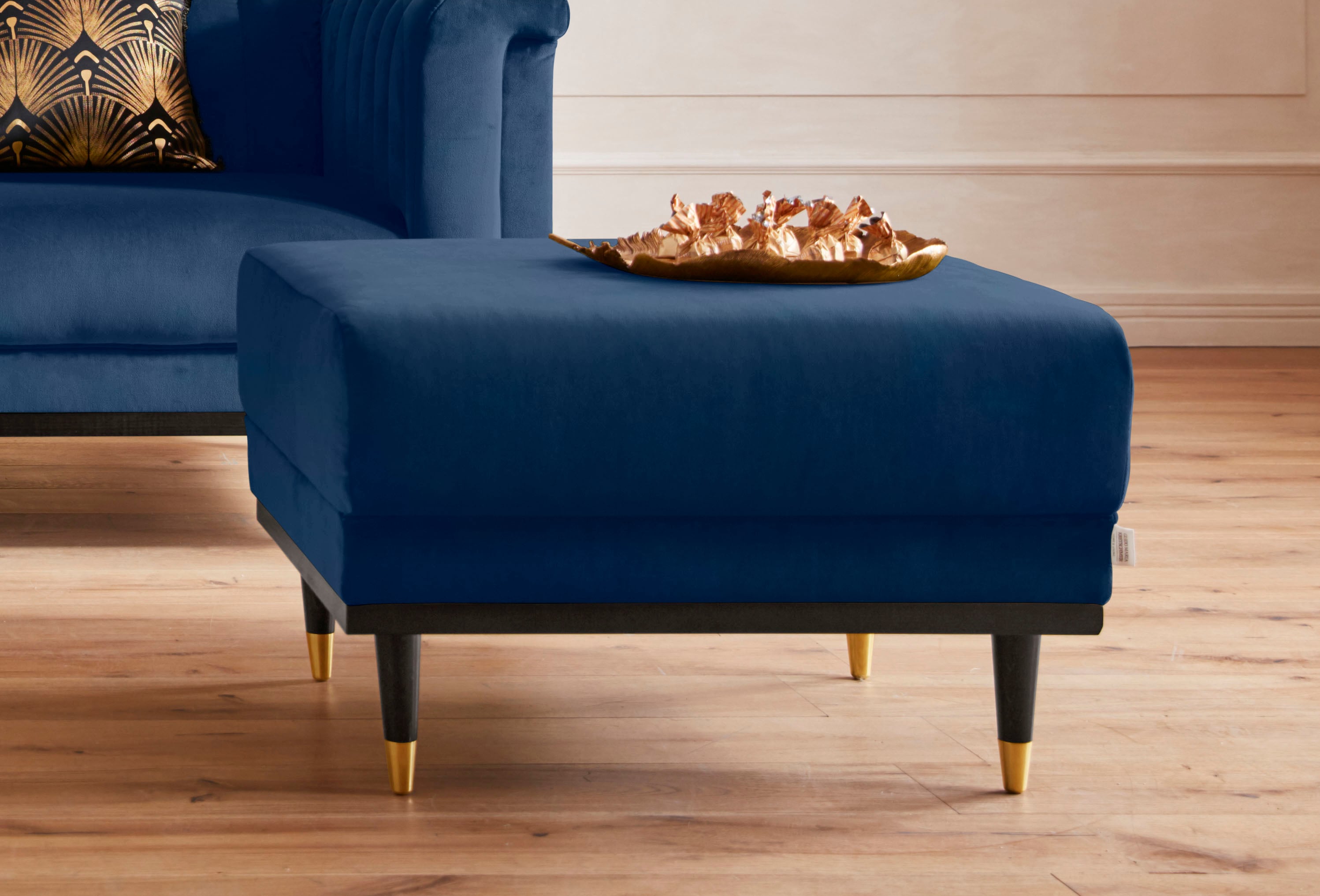 Home affaire Hocker "Chamby" mit Holzrahmen unten