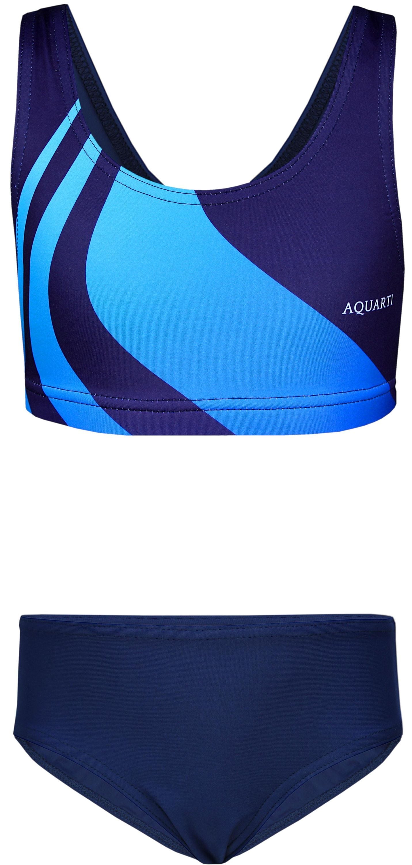AQUARTI Bustier-Bikini "Bikini Mädchen Sport Bikini Racerback Bustier & Bikinislip"