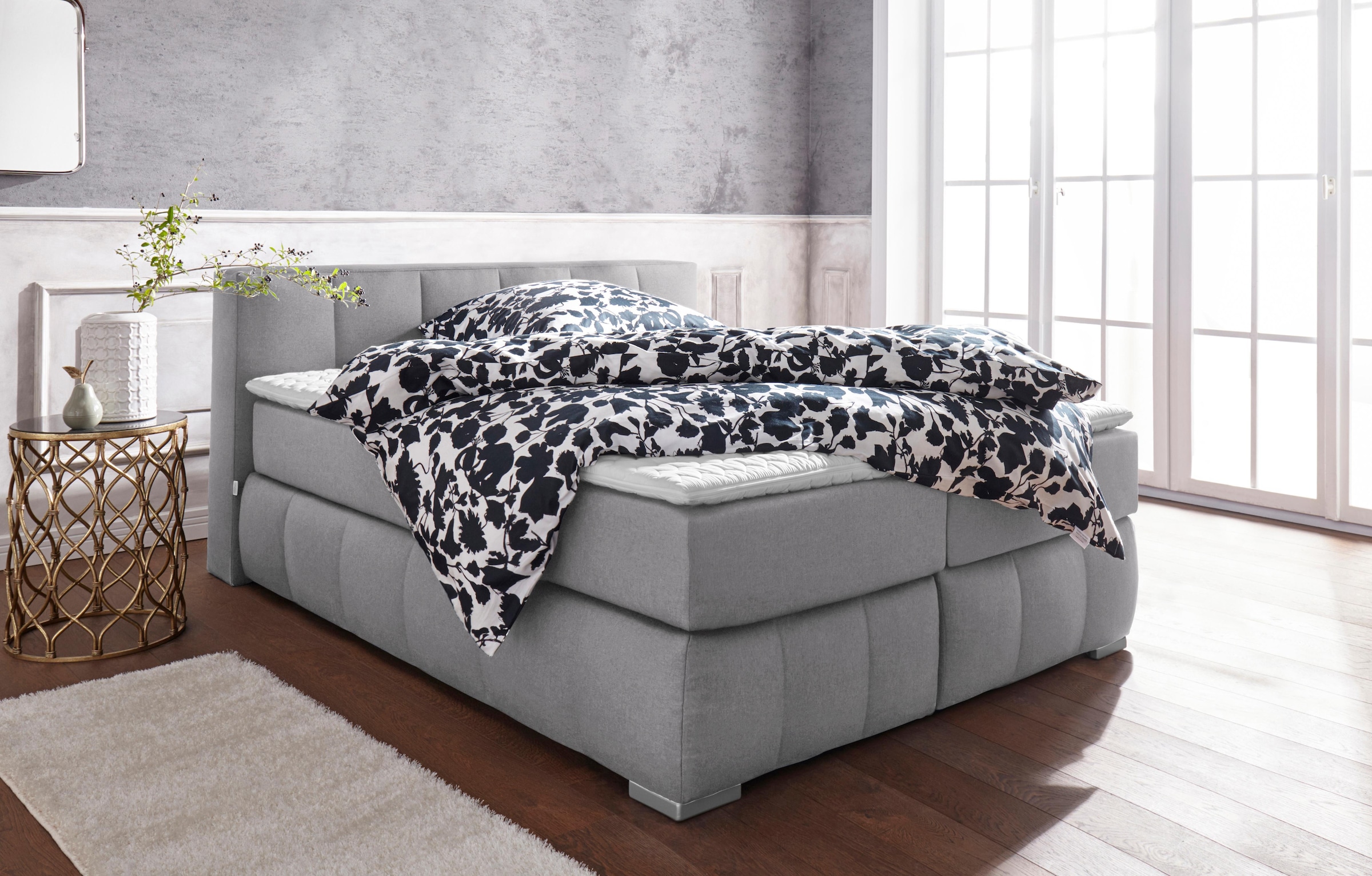 Guido Maria Kretschmer Home&Living Boxspringbett »Chelles«, inkl. Kaltschaumtopper, in 5 Breiten und 3 Matratzenarten