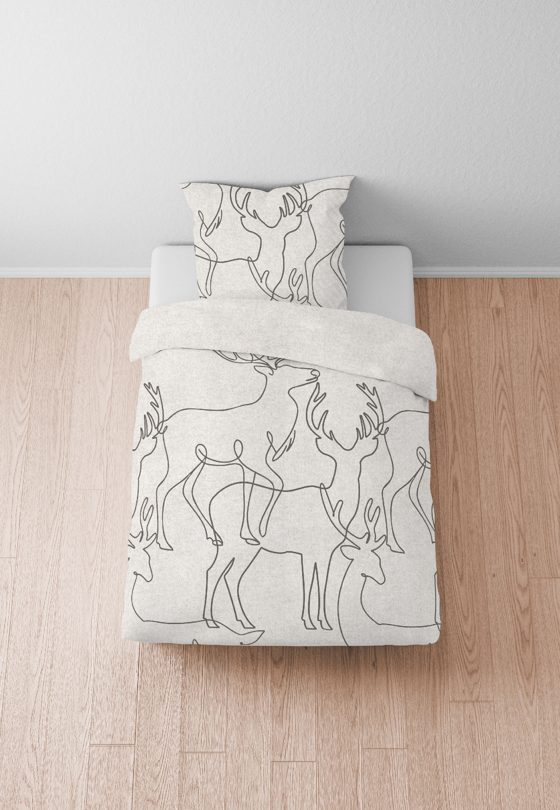 Biberna Bettwäsche "0840517" 2 Stk. kuschelig warm, samtweich, Melange, 100 günstig online kaufen