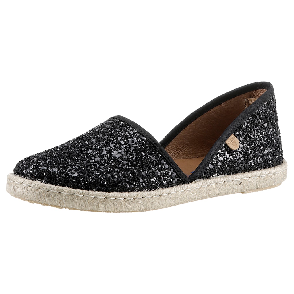 VERBENAS Espadrille »CARMEN GLITTER«, Slipper, Sommerschuh, Strandschuh mit Glitzer