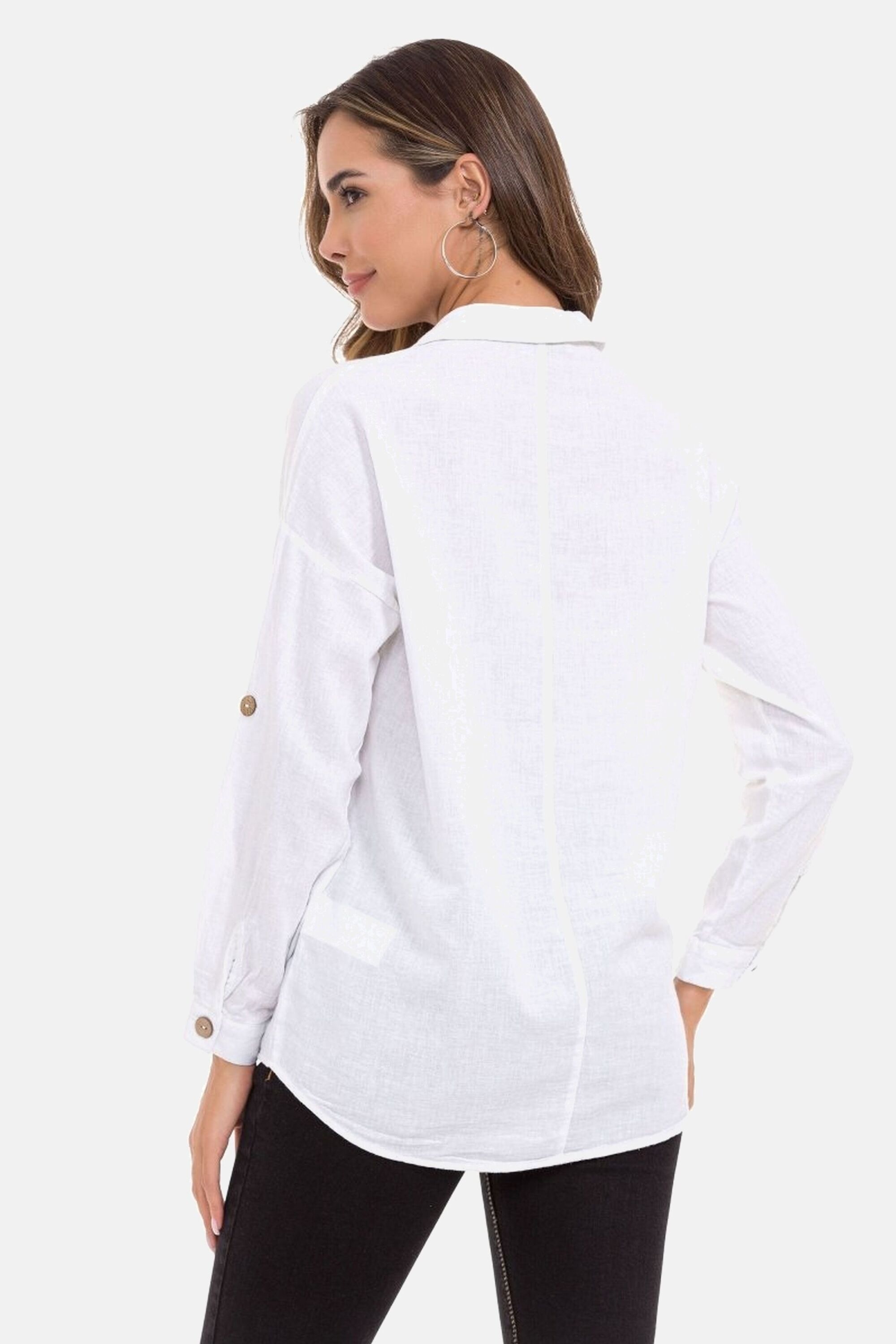 Cipo & Baxx Hemdbluse "Hemdbluse" 1 Stk. mit Kontrastnähten, WH132 günstig online kaufen