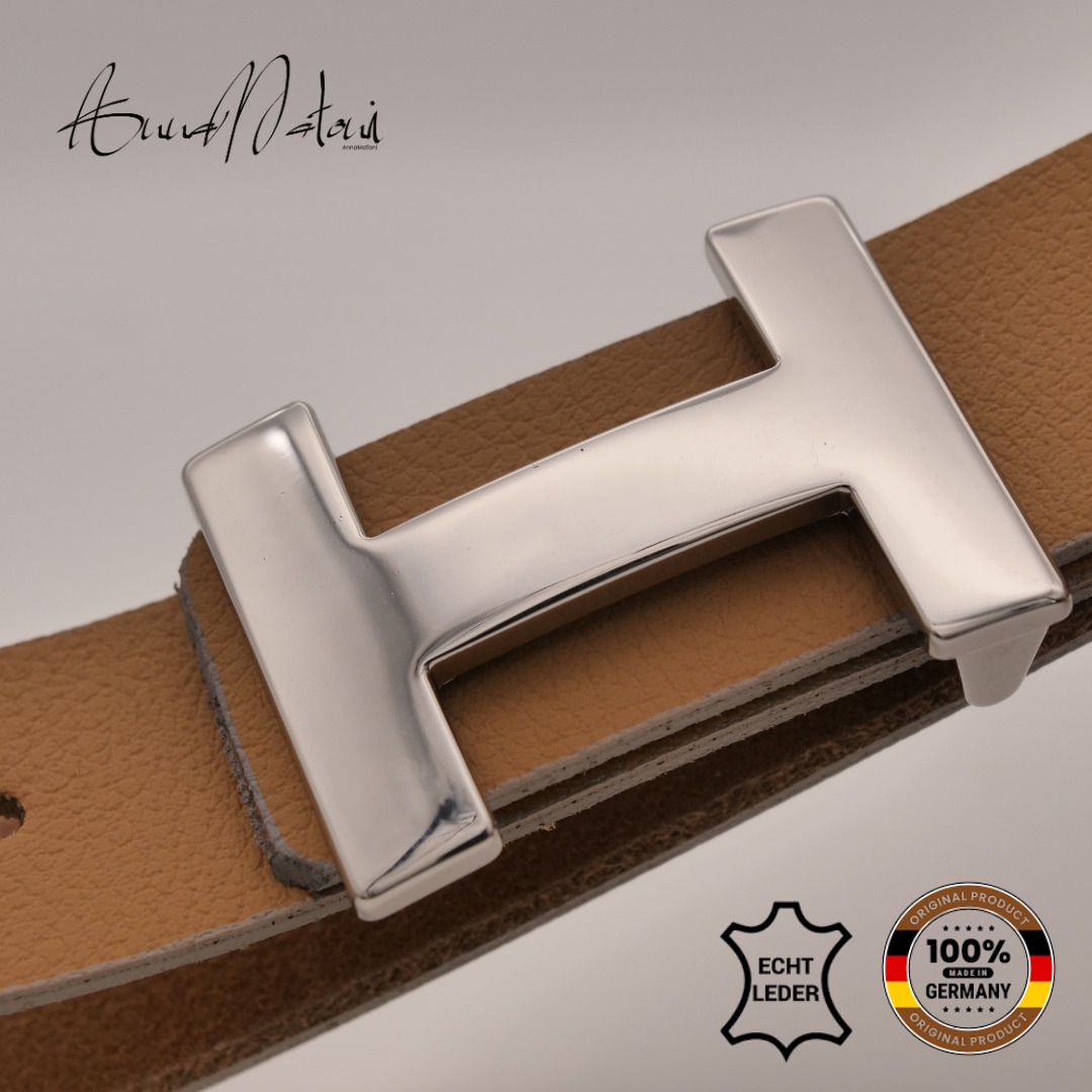 Ledergürtel ANNAMATONI "AnnaMatoni Ledergürtel Hilo Ledergürtel Hilo", Damen, Gr. TW80 - 95cm Gesamtlänge, beige (beige 130), 100% Leder, Gürtel Ledergürtel 2