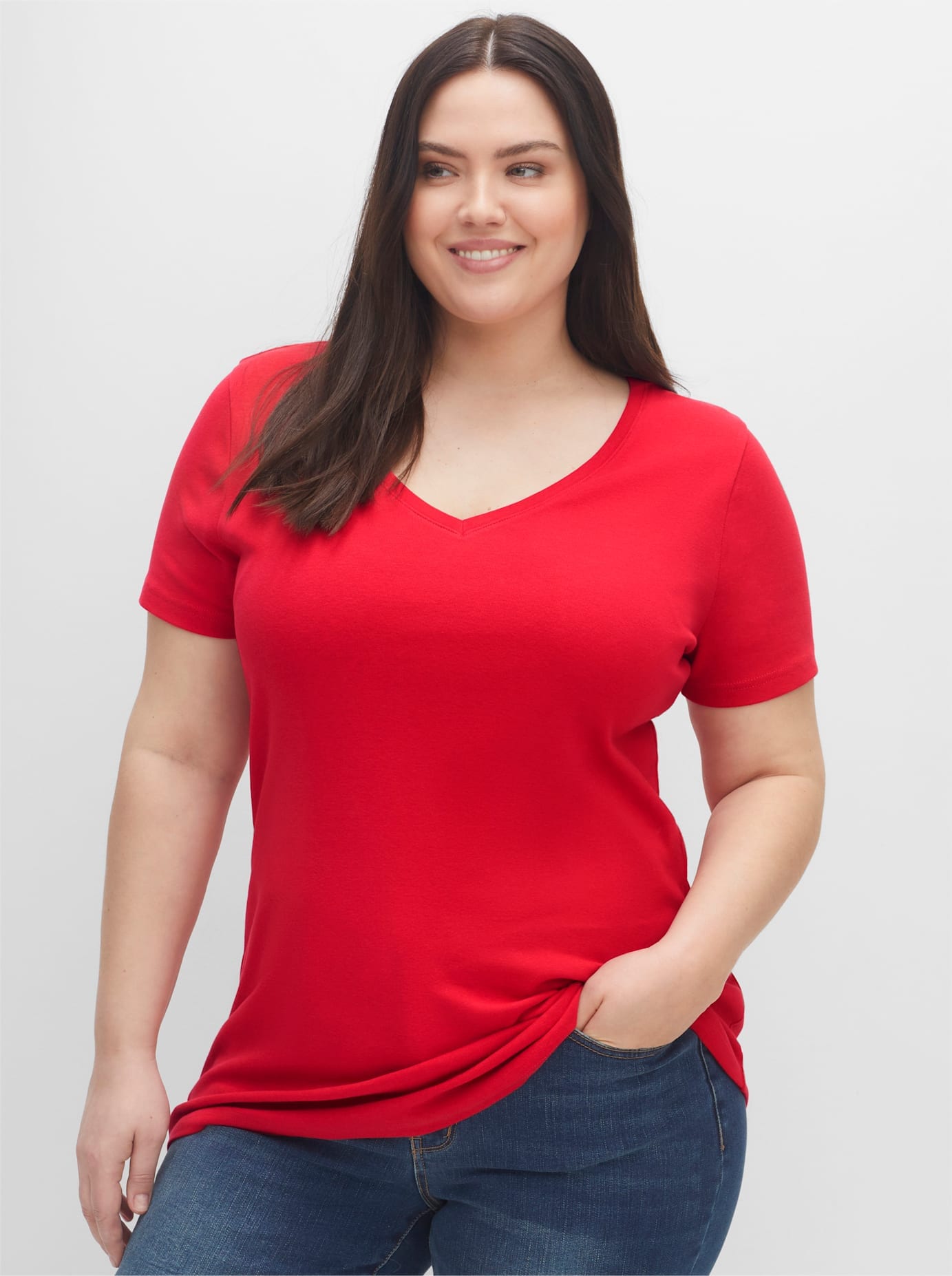 Sheego Kurzarmshirt "T-Shirt", (1 tlg.) günstig online kaufen