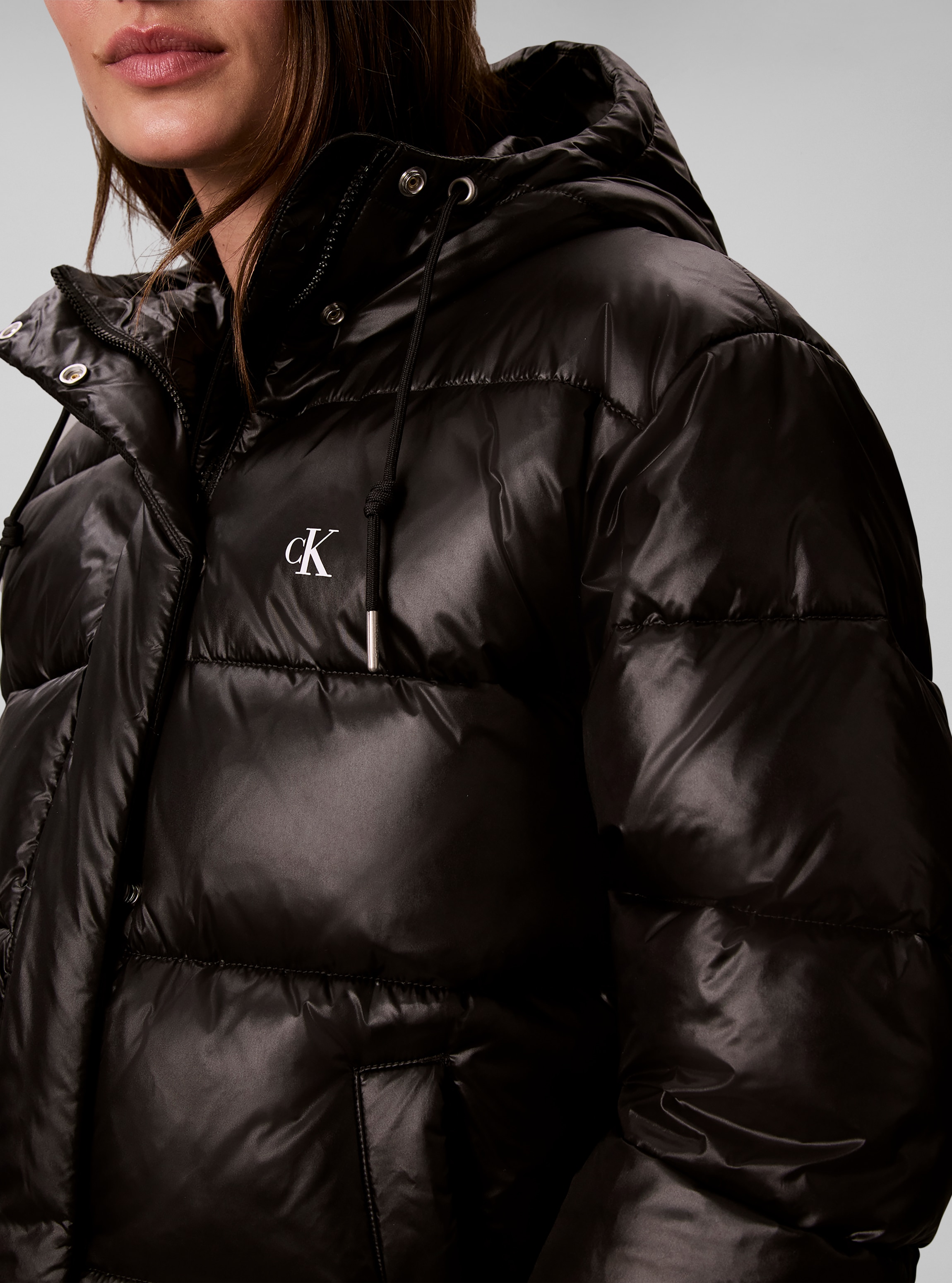 Calvin Klein Jeans Steppjacke »SHINE CLASSIC PUFFER« mit Kapuze Regular fit mit Kapuze
