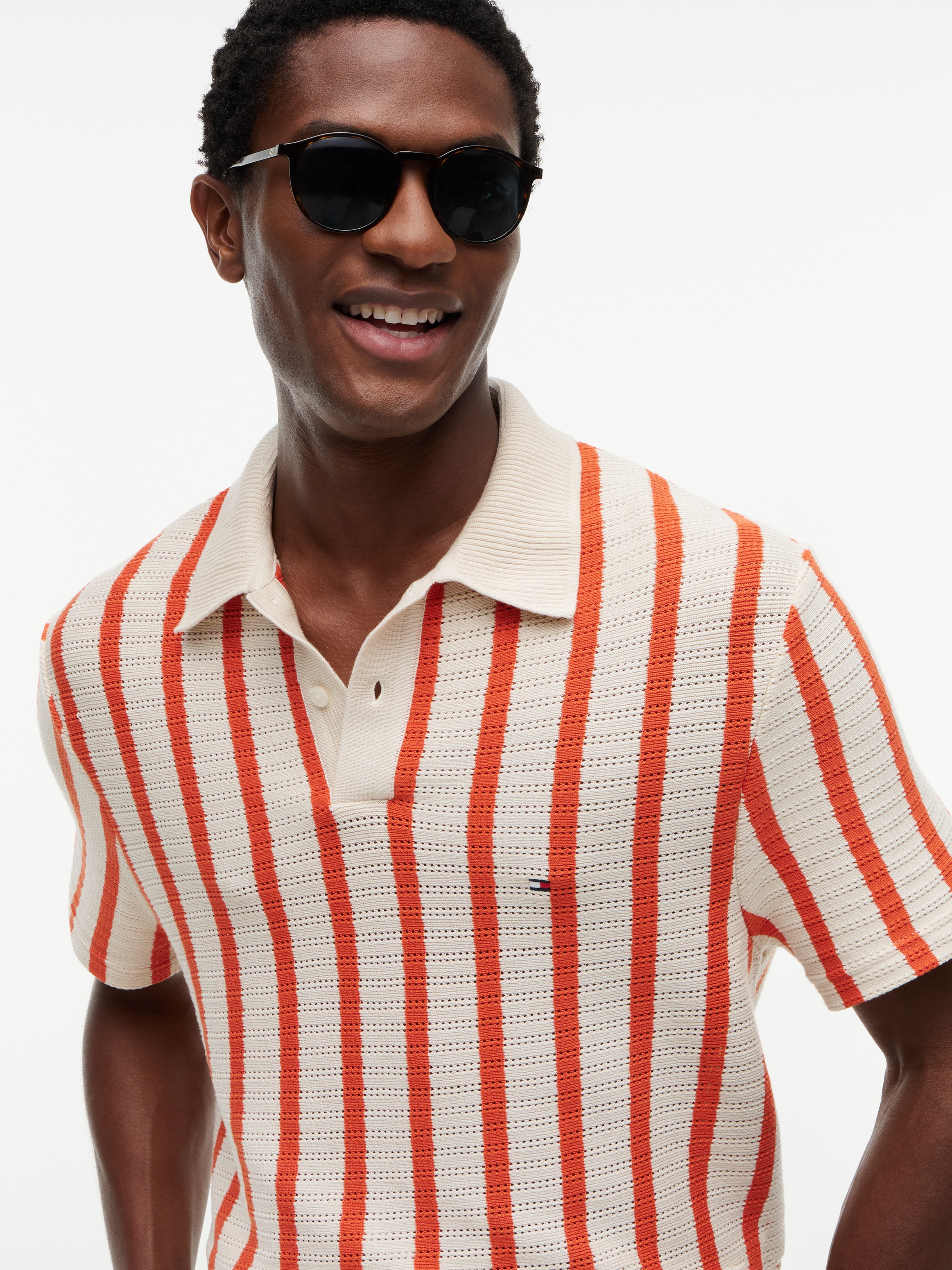 Tommy Hilfiger Poloshirt »OPEN KNIT RELAXED FIT POLO« aus Lochstrick, relaxed