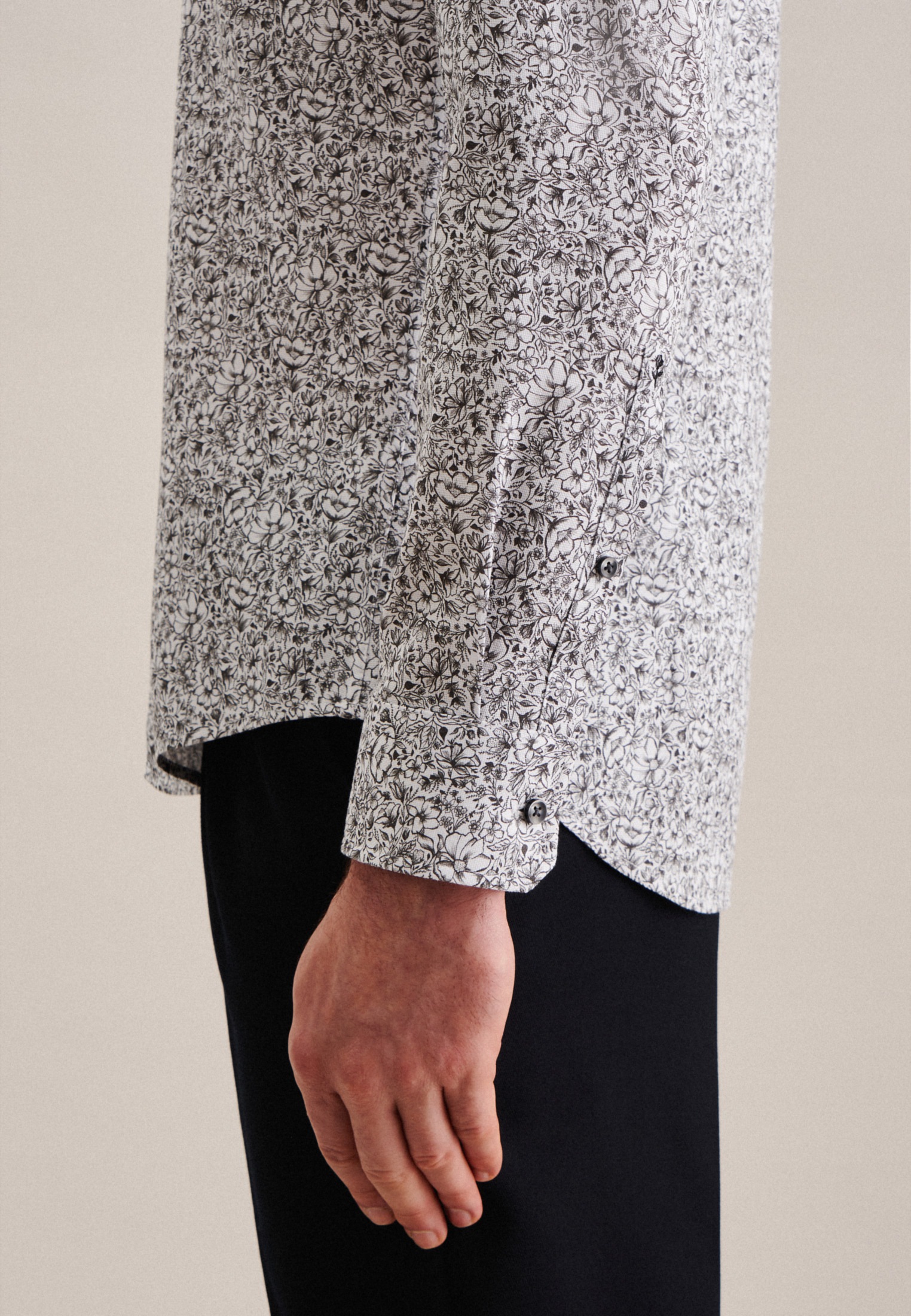 seidensticker Businesshemd »Slim«, Slim Langarm Kentkragen Floral