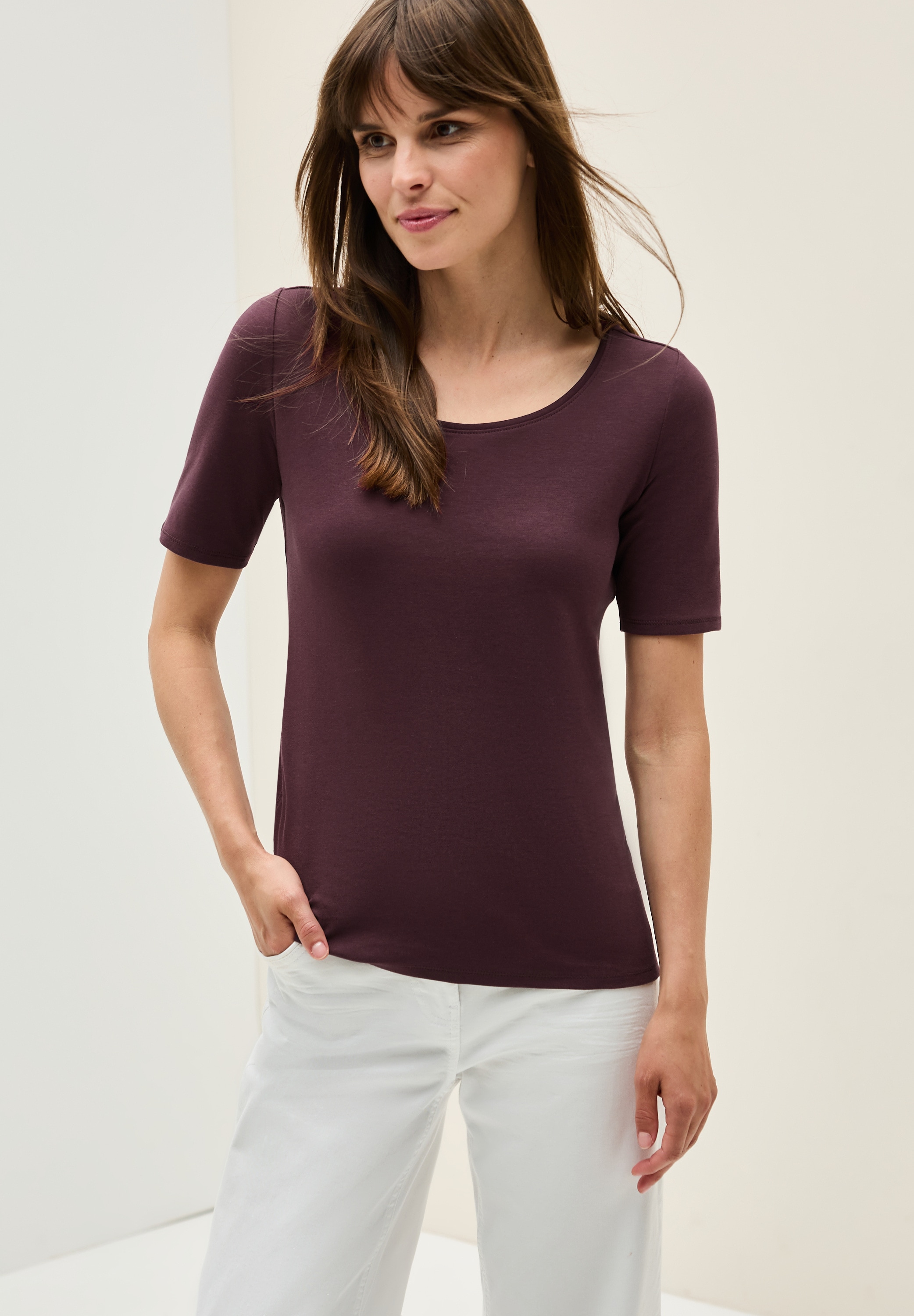 Cecil T-Shirt "Style LENA", mit klassischem Rundhalsausschnitt günstig online kaufen