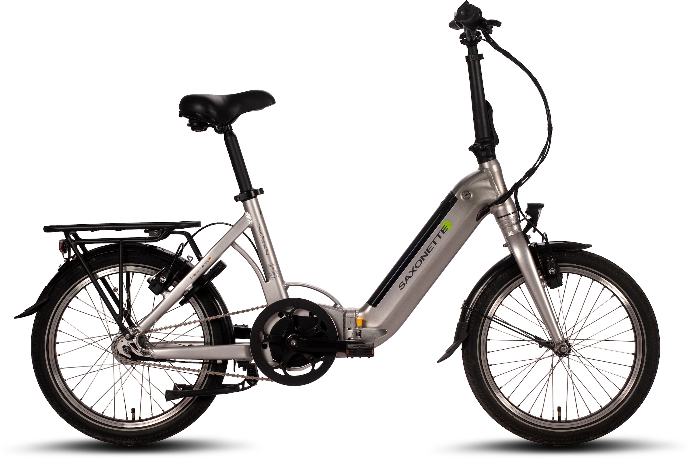 SAXONETTE E-Bike »Compact Premium Plus«, 7 Gang, Mittelmotor 250 W, (mit Akku-Ladegerät), Pedelec, Elektrofahrrad für Damen u. Herren, Faltrad