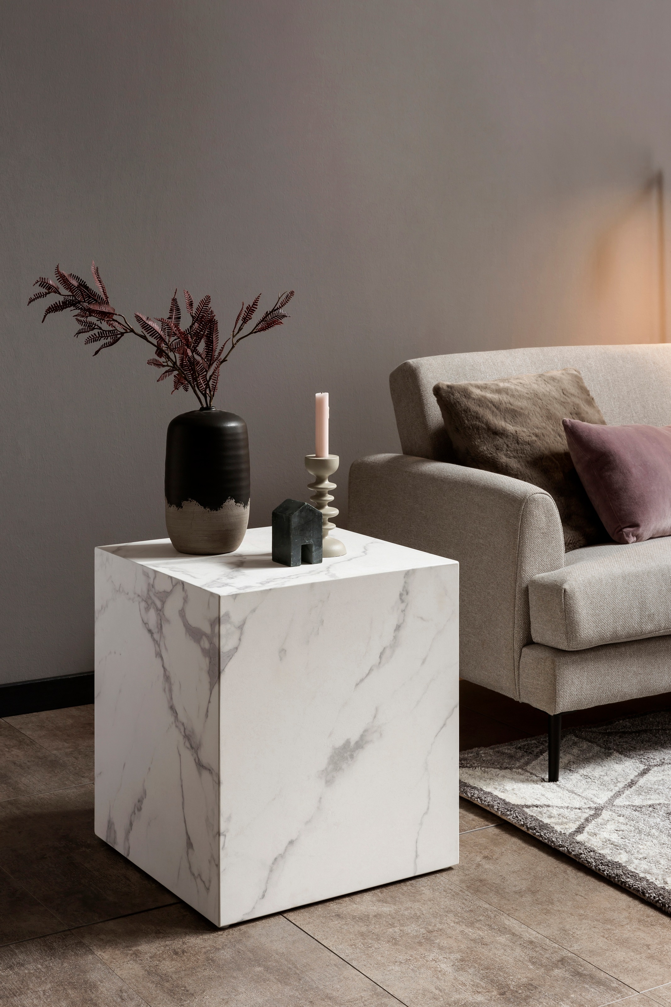 SalesFever Beistelltisch "Design-Tisch für jeden Raum" Quadratisch, 45x45 c günstig online kaufen