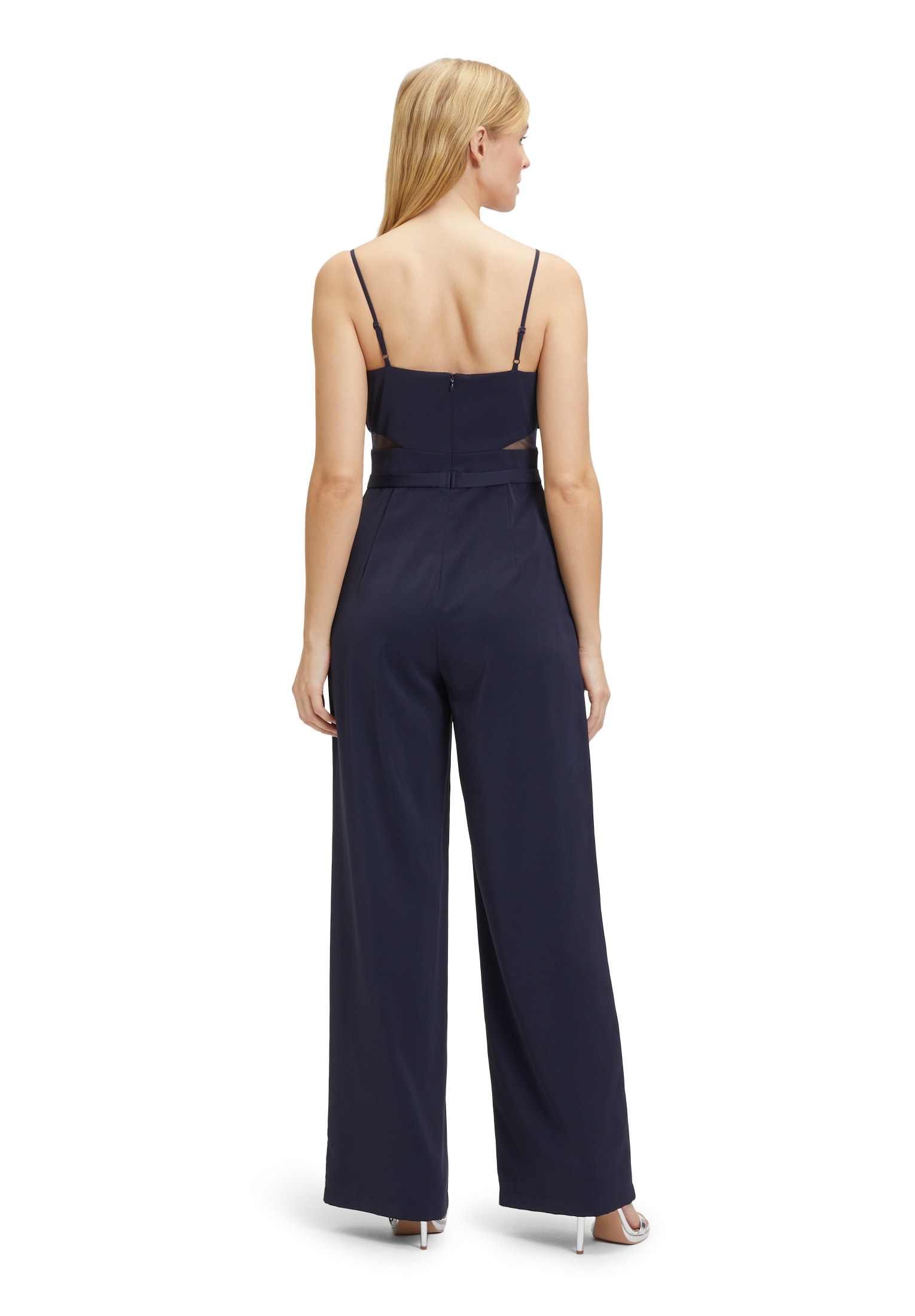 Vera Mont Overall »Vera Mont Jumpsuit mit V-Ausschnitt«, (1 tlg.), Materialmix