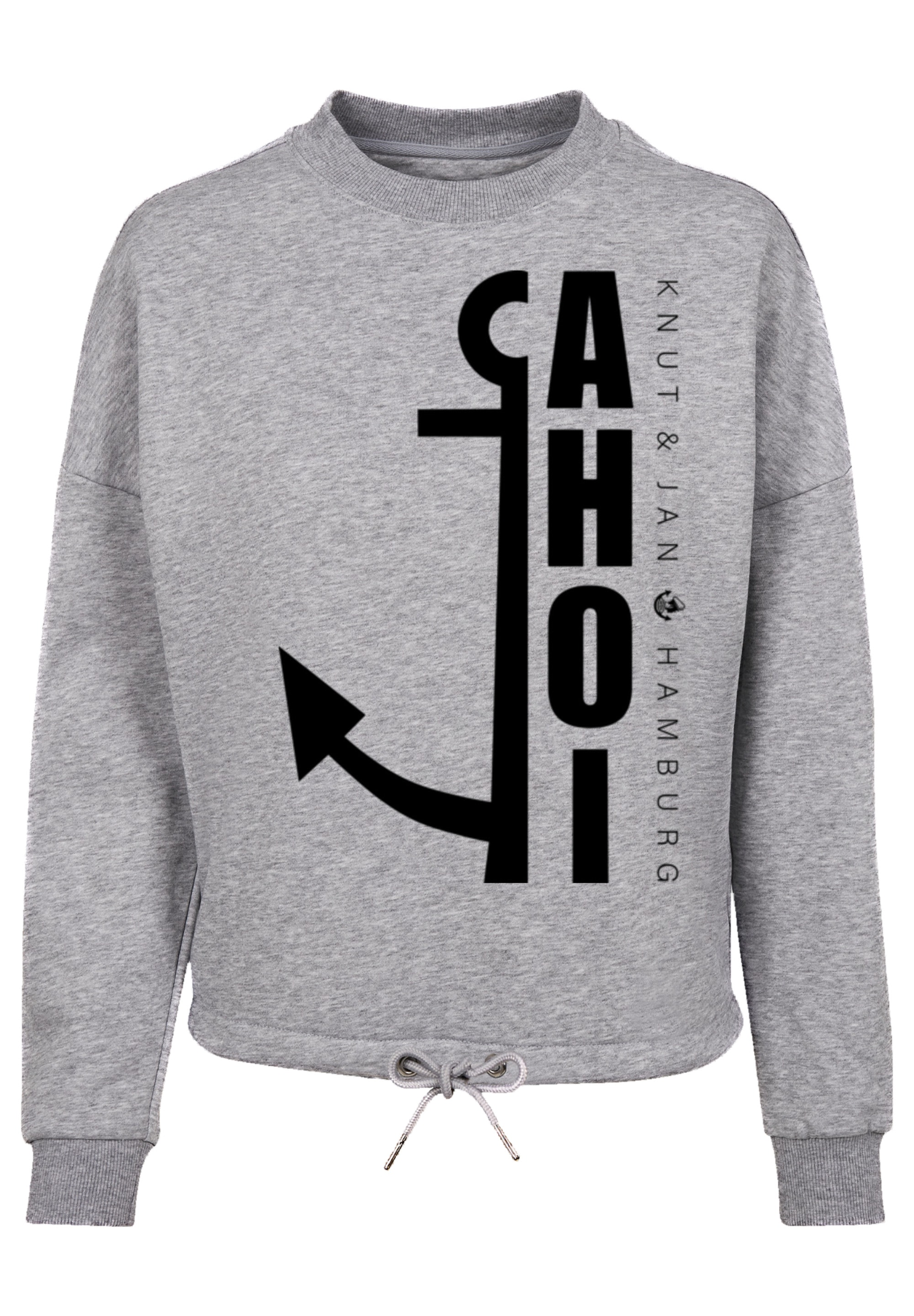 F4NT4STIC Sweatshirt »Ahoi Anker Crop Knut & Jan Hamburg«, Print