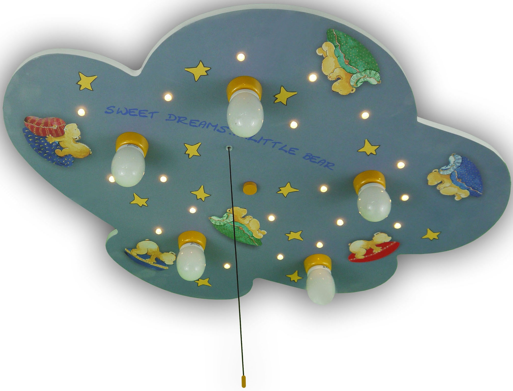 niermann Deckenleuchte Wolke Bärchen, E14, 1 St., Deckenleuchte Wolke Bärchen 'Amazon Alexa kompatibel'