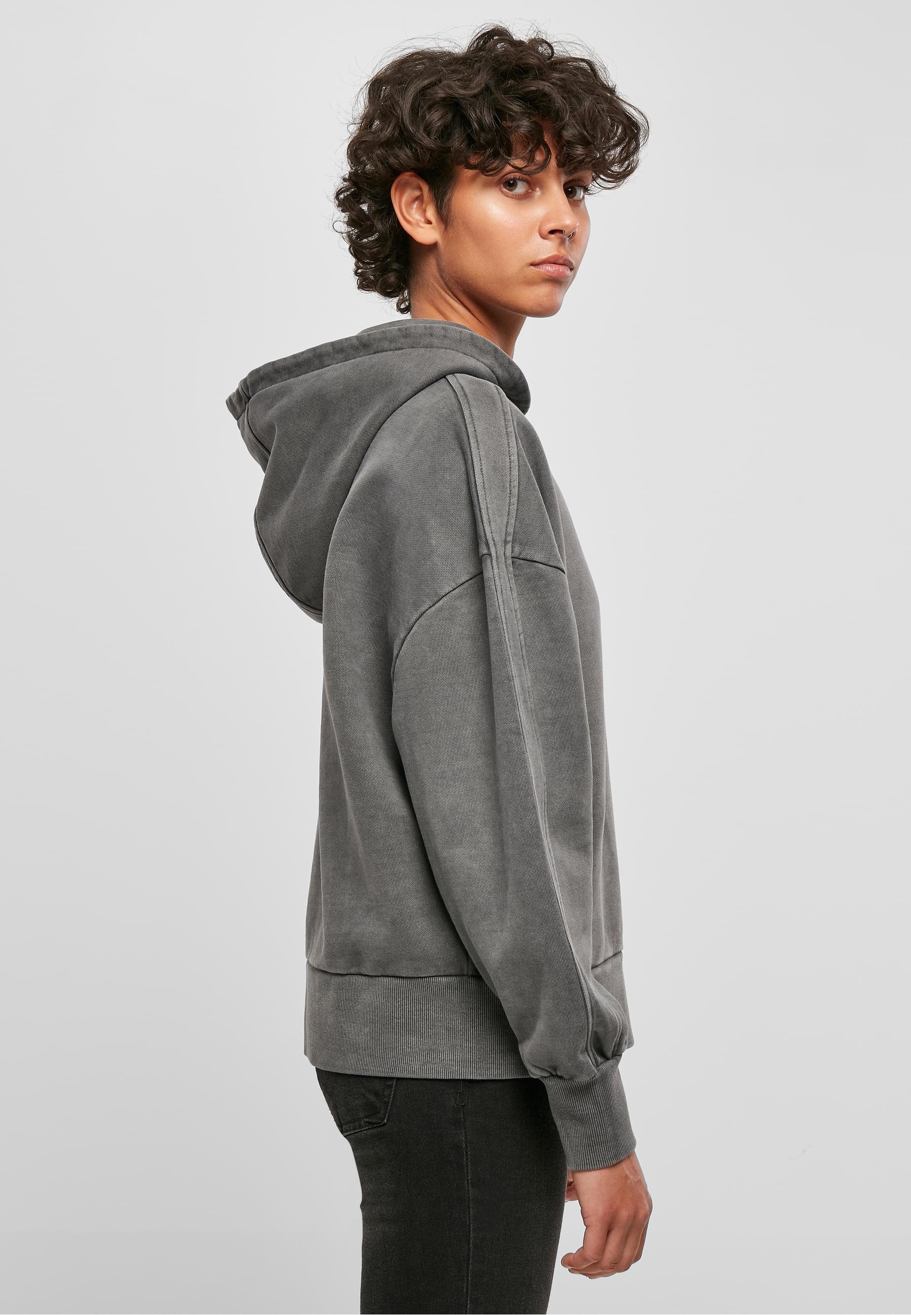 URBAN CLASSICS Kapuzenpullover »Urban Classics Damen Ladies Heavy Terry Garment Dye Hoody«, (1 tlg.)