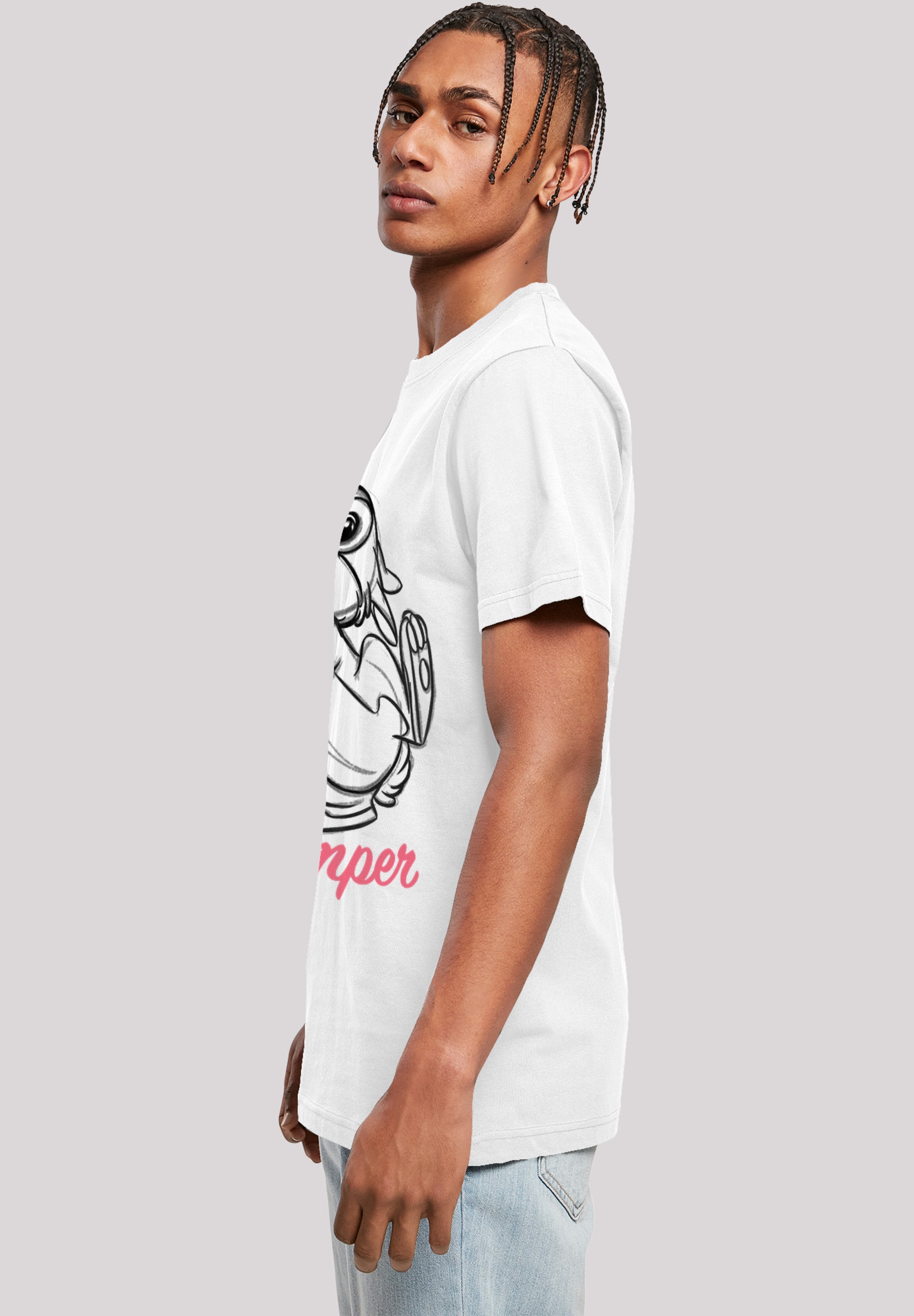 F4NT4STIC T-Shirt »Disney Bambi Klopfer Line Zeichnung«, Herren,Premium Merch,Regular-Fit,Basic,Bedruckt