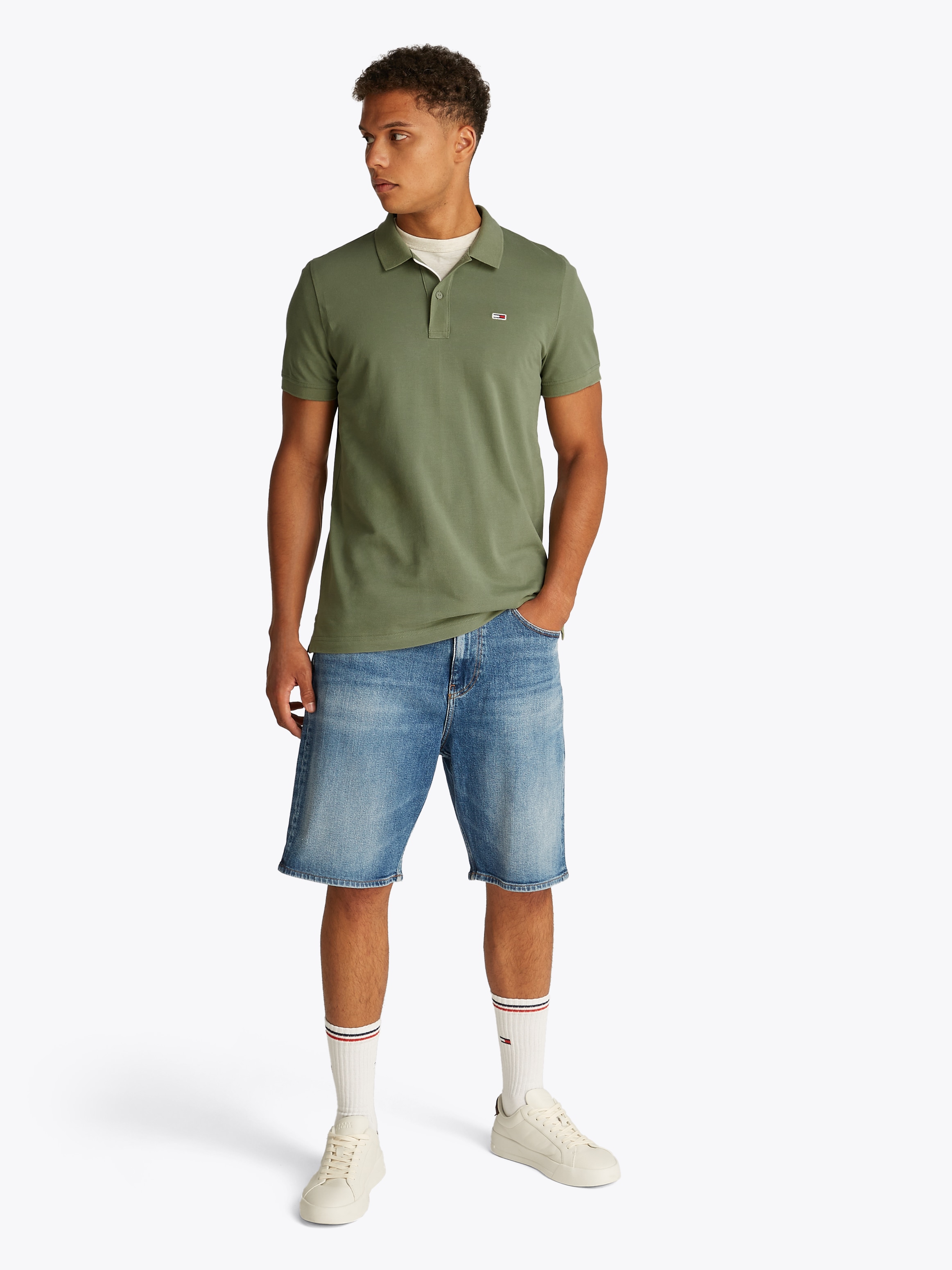 Tommy Jeans Poloshirt »TJM SLIM PLACKET POLO EXT«