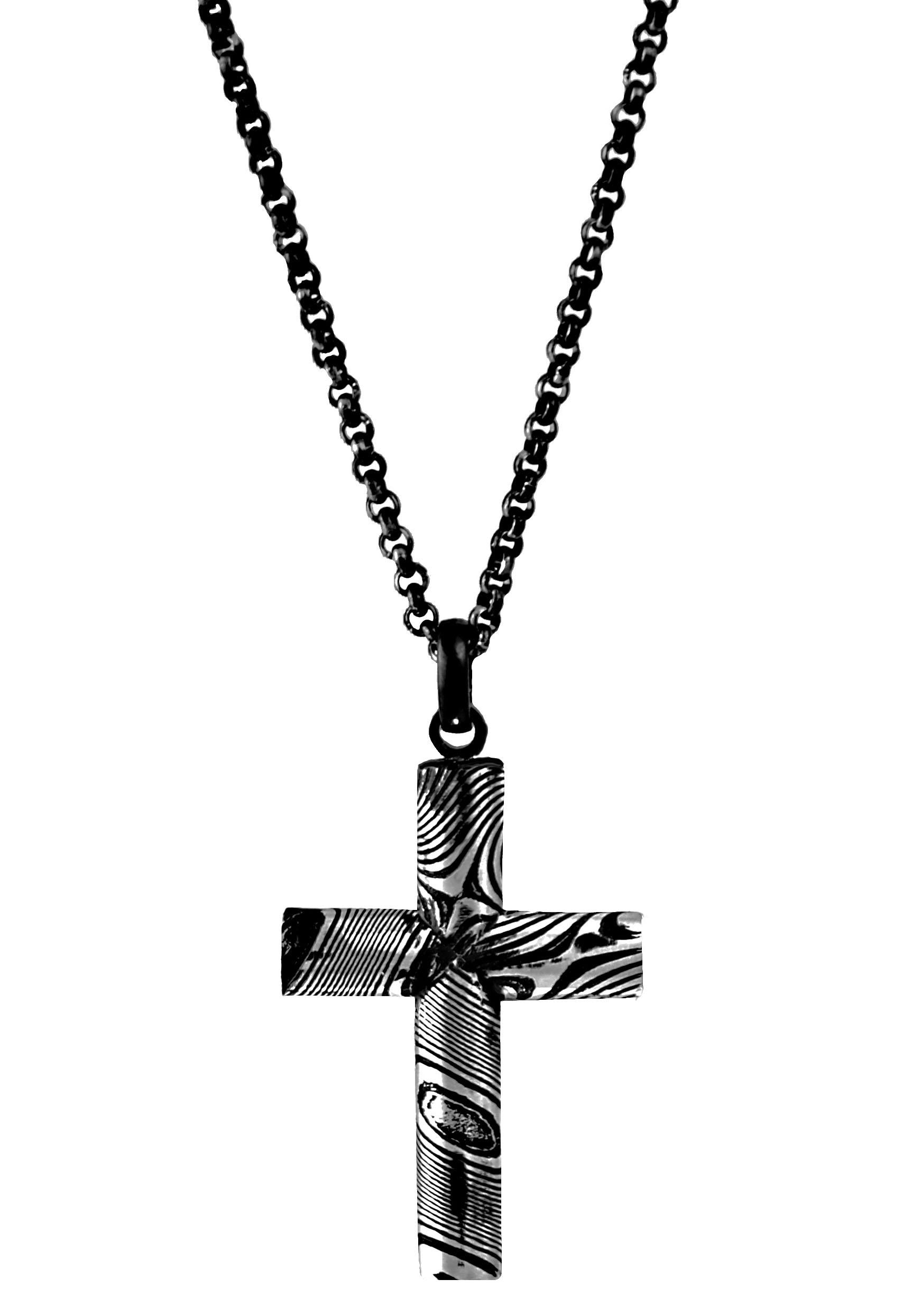 Anhänger Edelsthal | Edelstahl bestellen online Halsschmuck DOOSTI Erbskette »Schmuck Kette mit Kreuz«, BAUR