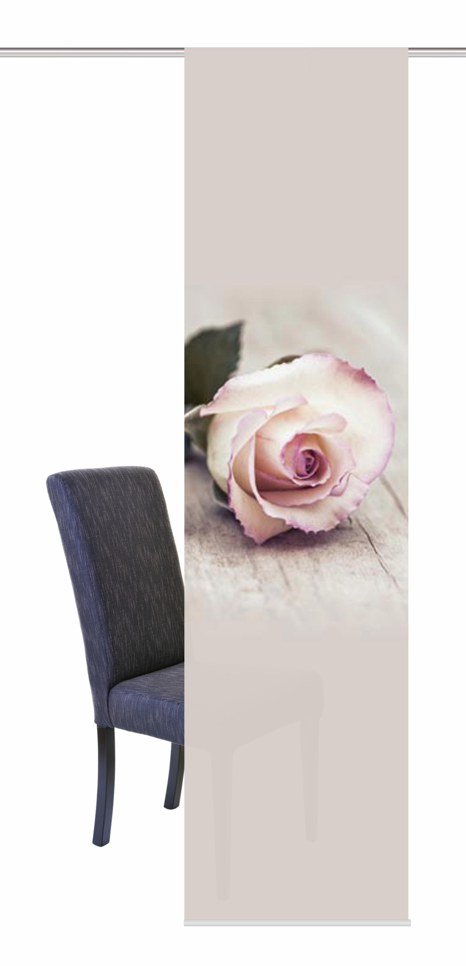 HOME WOHNIDEEN Schiebegardine "ROSY" Klettband 1 Stk. tlg. HxB: 245x60, ink günstig online kaufen