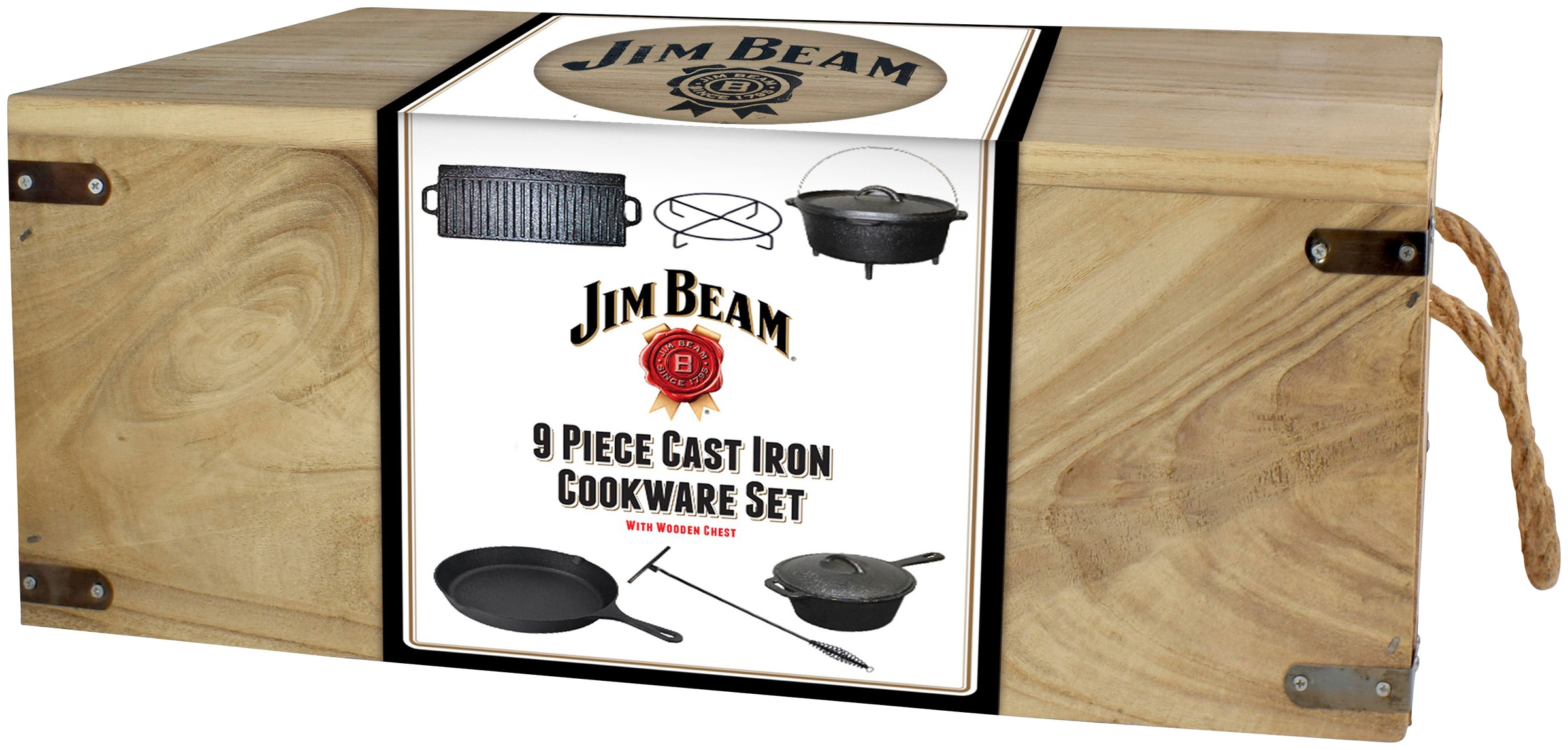 Jim Beam BBQ tlg.) | bestellen Gusseisen, (9 BAUR Topf-Set