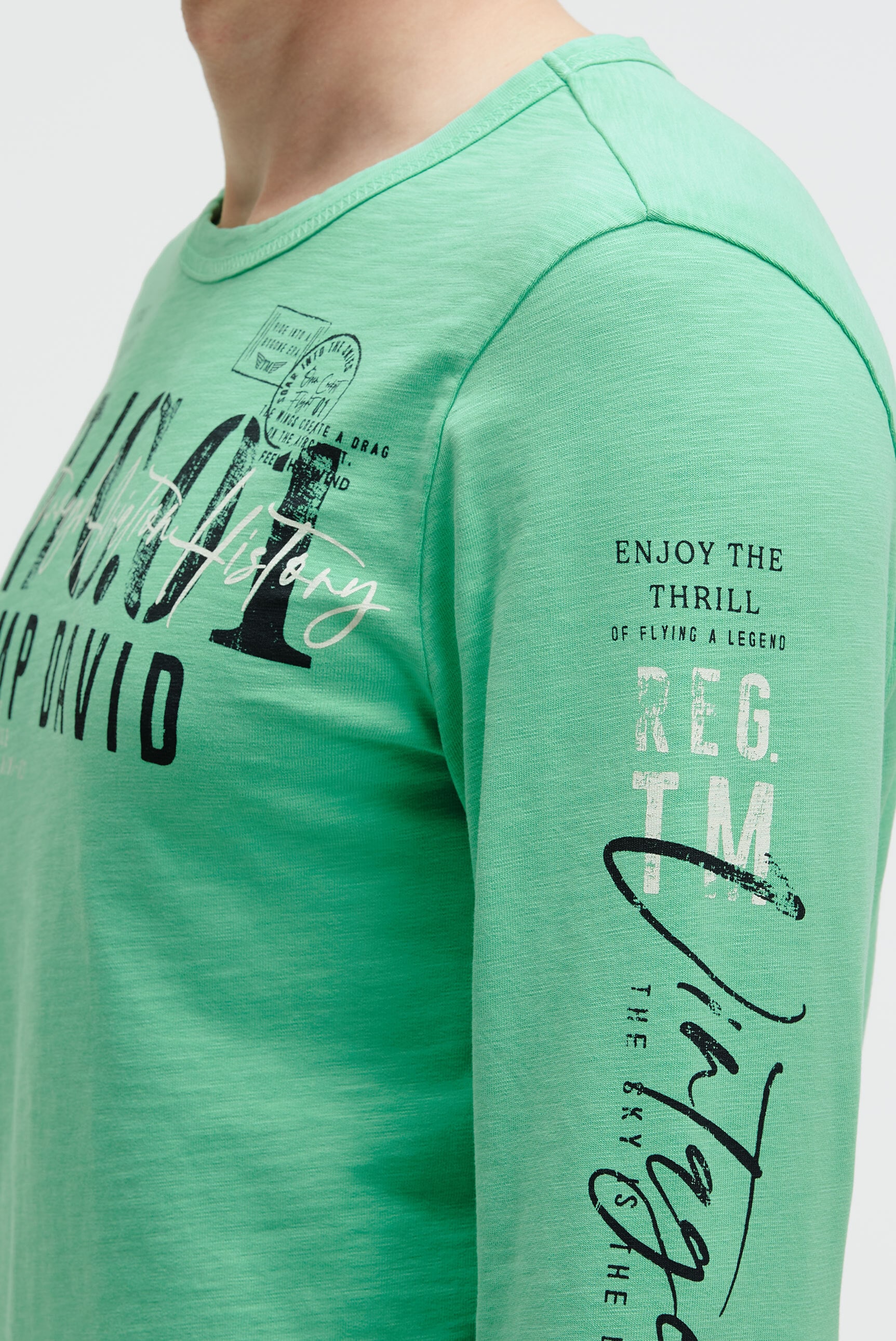 CAMP DAVID Langarmshirt aus Baumwolle