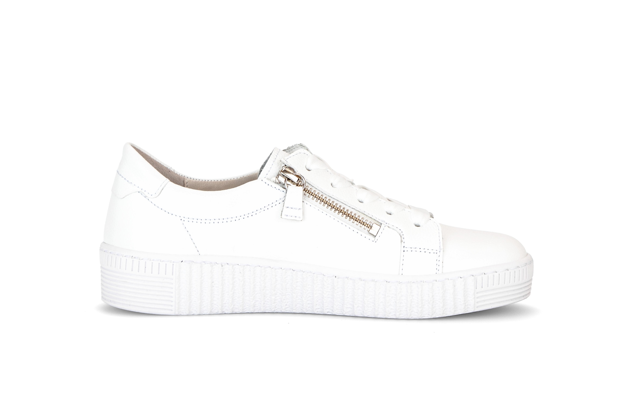 Gabor Plateausneaker  Freizeitschuh, Halbschuh, Schnürschuh mit dezentem Fersenbesatz