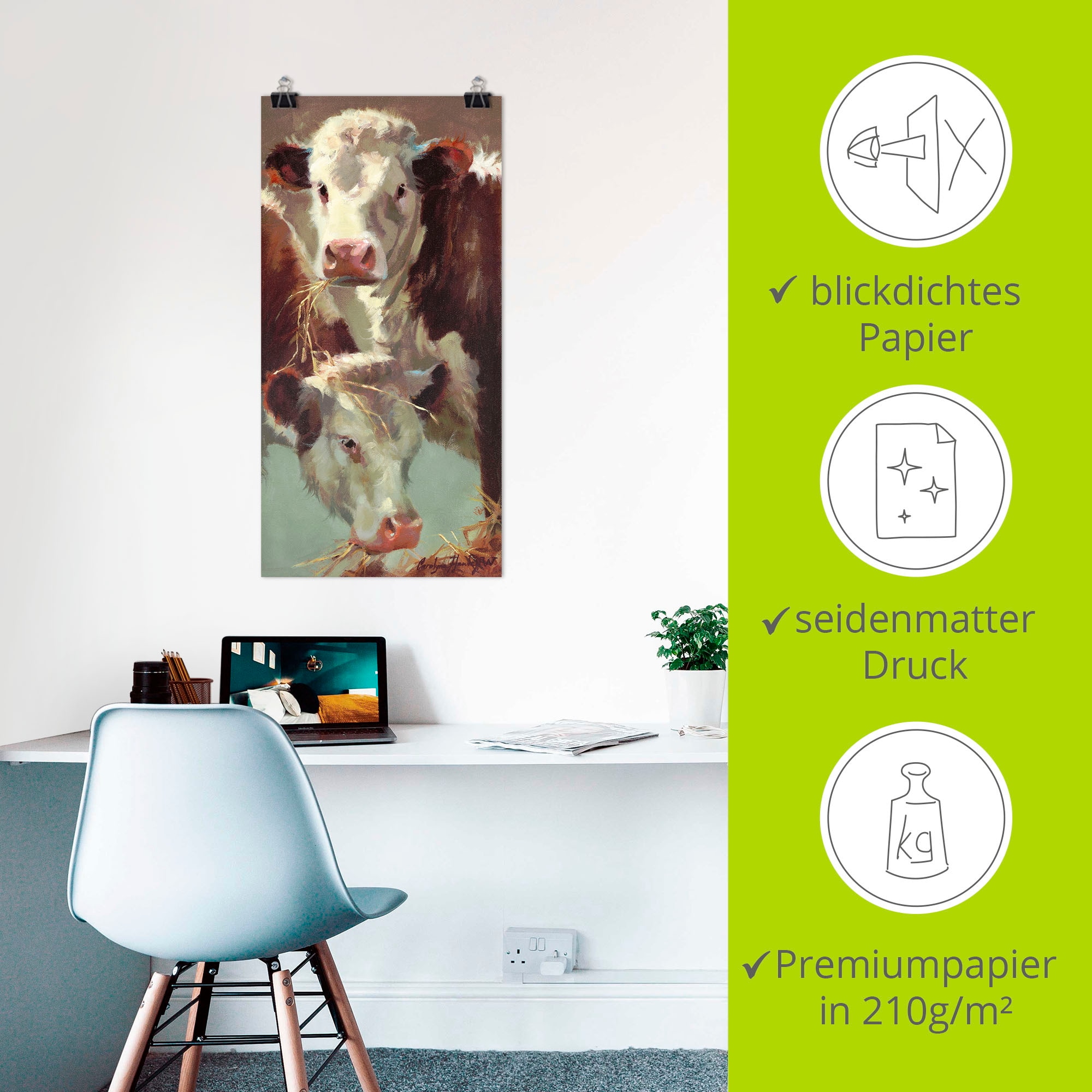 Artland Wandbild »Kauen und Schlucken«, Haustiere, (1 St.), als Alubild, Outdoorbild, Leinwandbild, Poster in verschied. Größen
