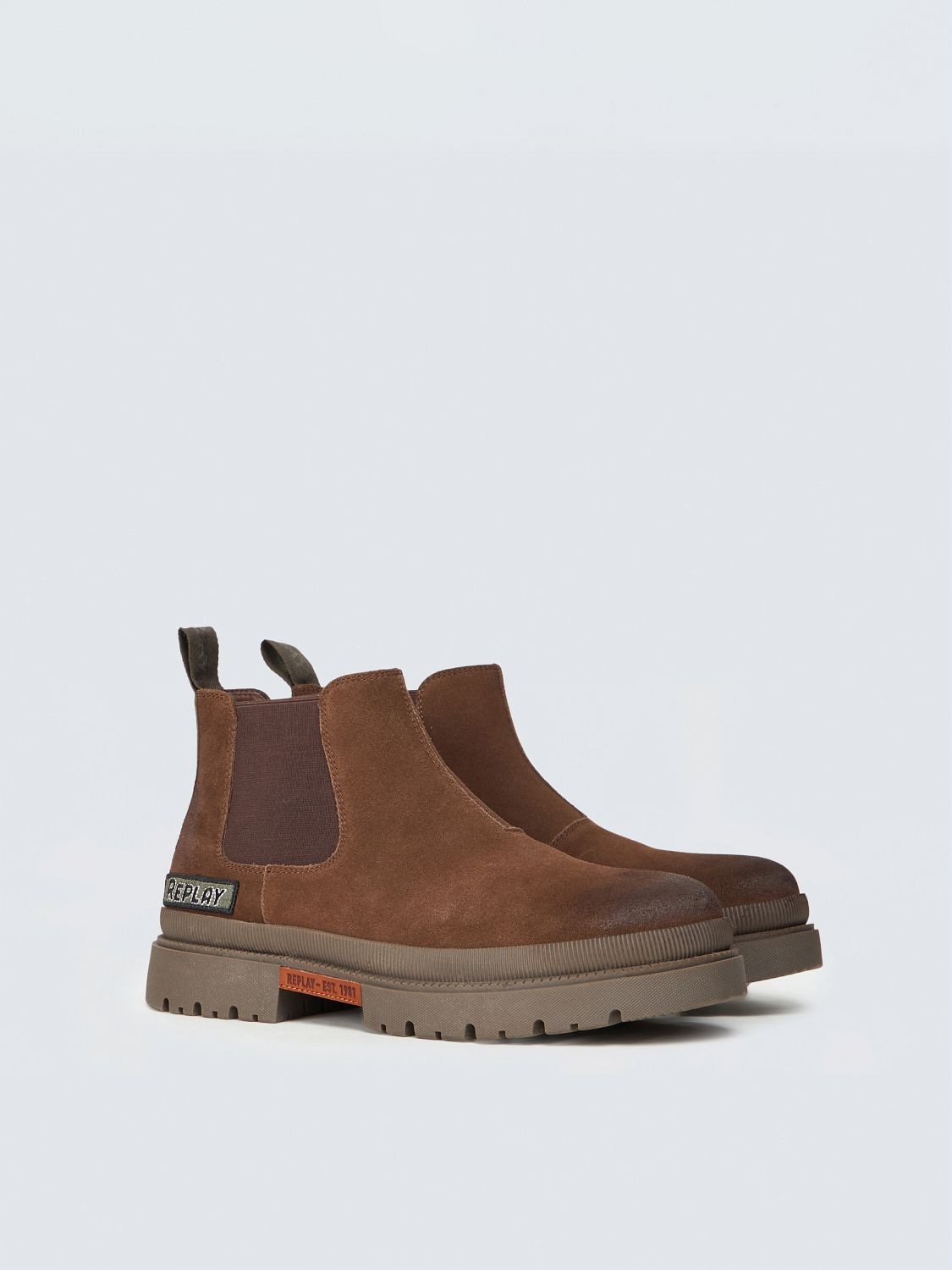 Replay Chelseaboots "SANDTOWN WORK" Schlupfboots, Stiefelette mit Stretch, Logo an der Ferse