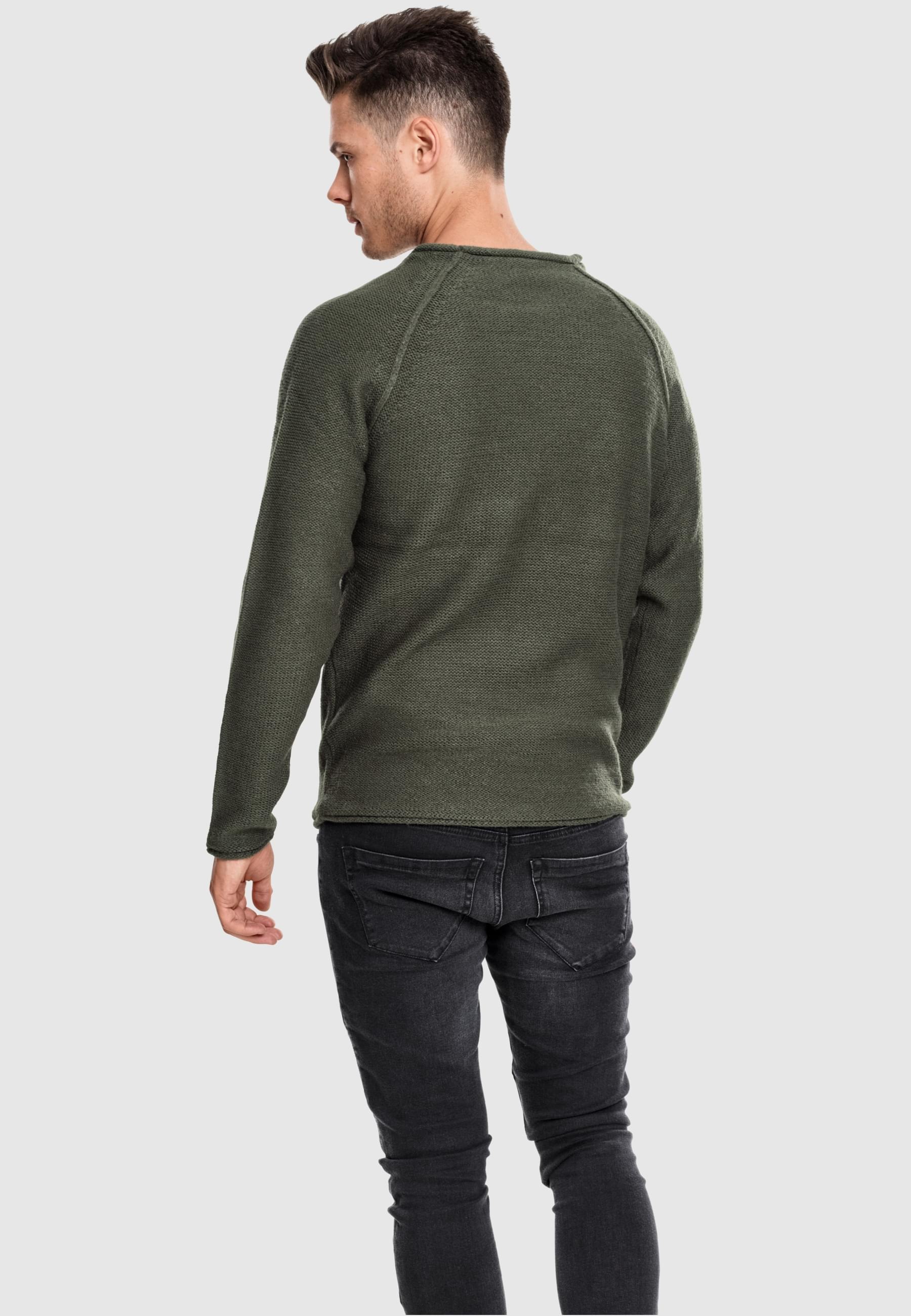 URBAN CLASSICS Rundhalspullover »Urban Classics Herren Raglan Wideneck Sweater«, (1 tlg.)