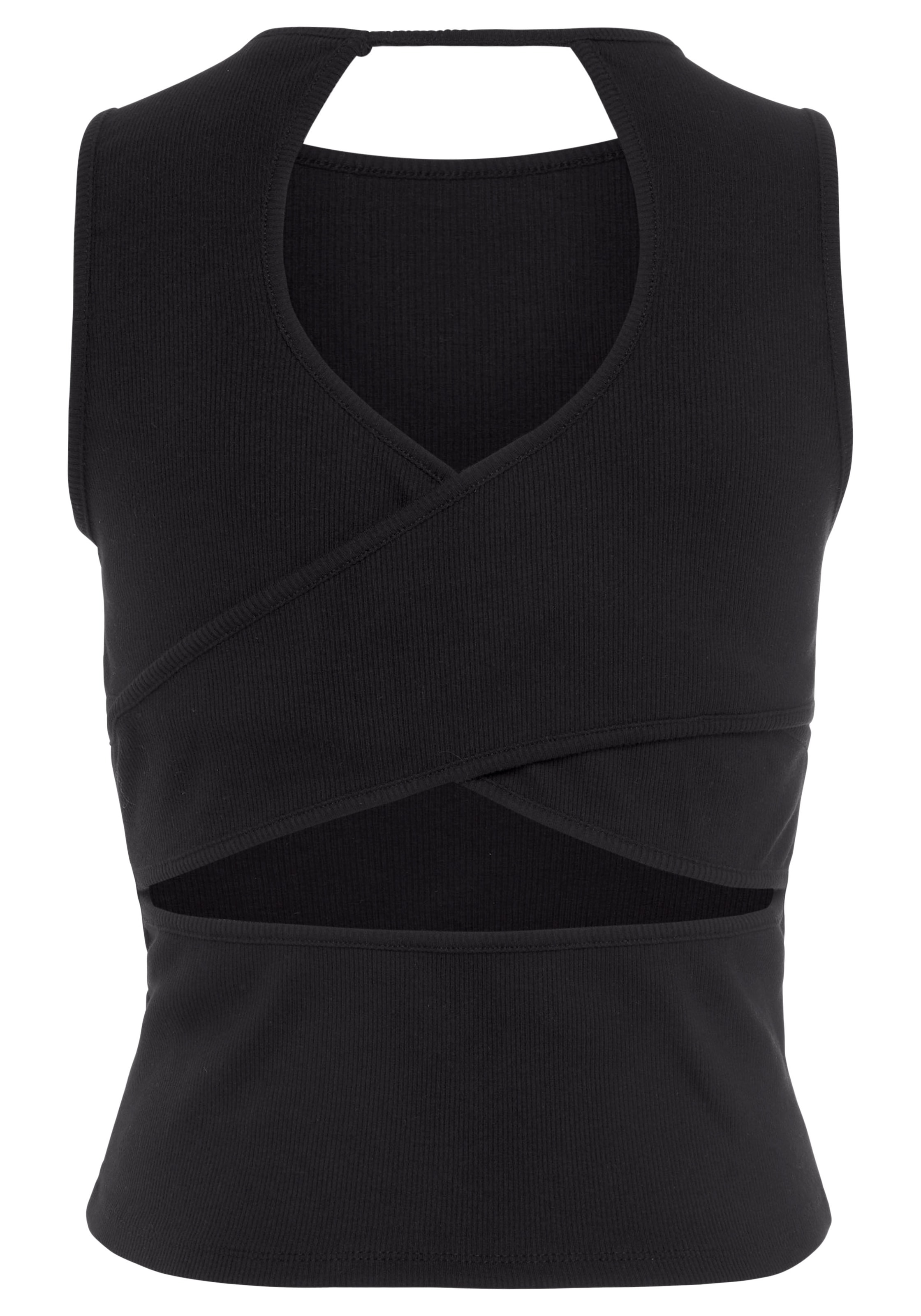 LASCANA Ripptanktop, mit Cut-out-Details hinten, sommerliches Damentop