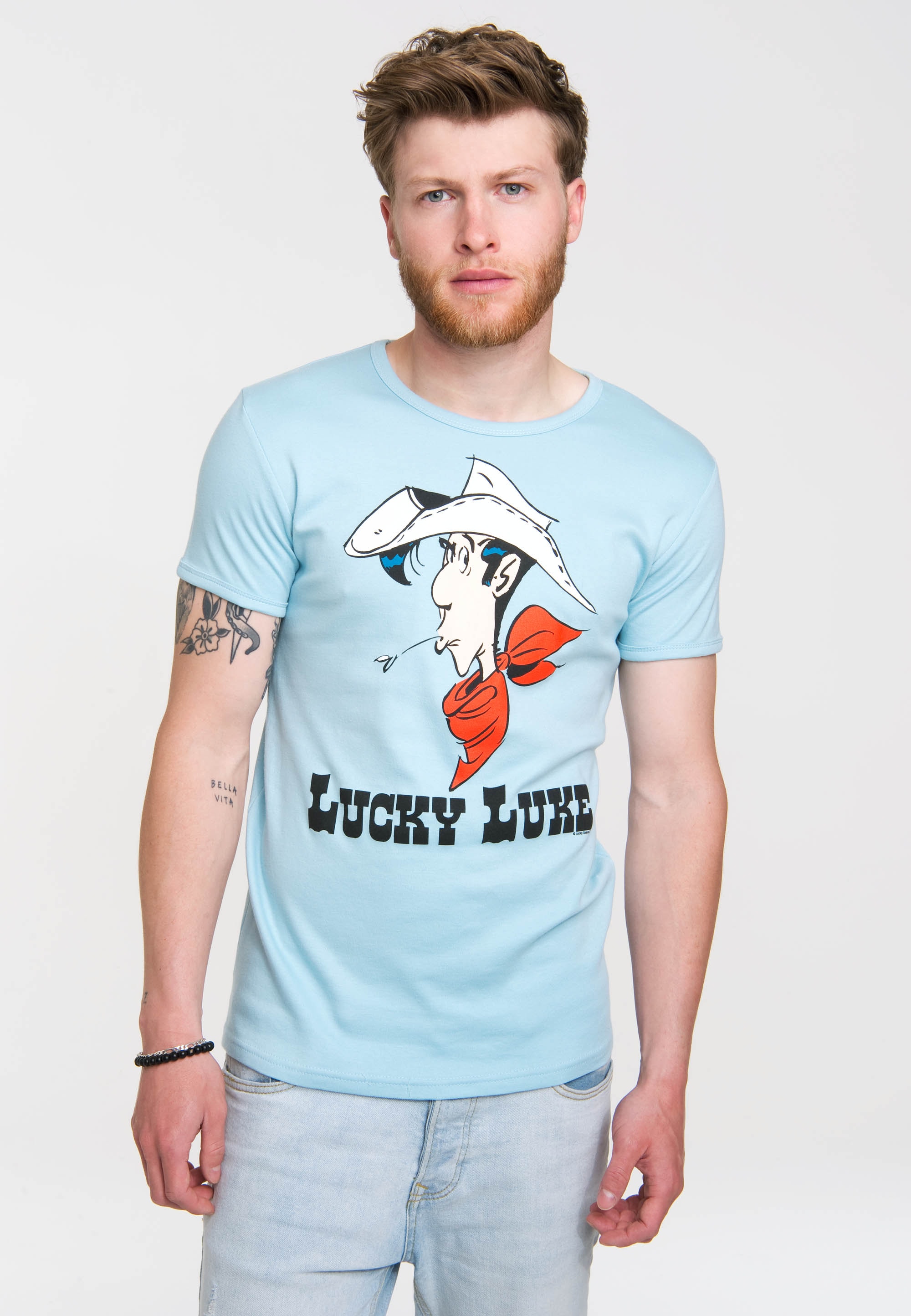 Logoshirt Marškinėliai »Lucky Luke Portrait« su ...