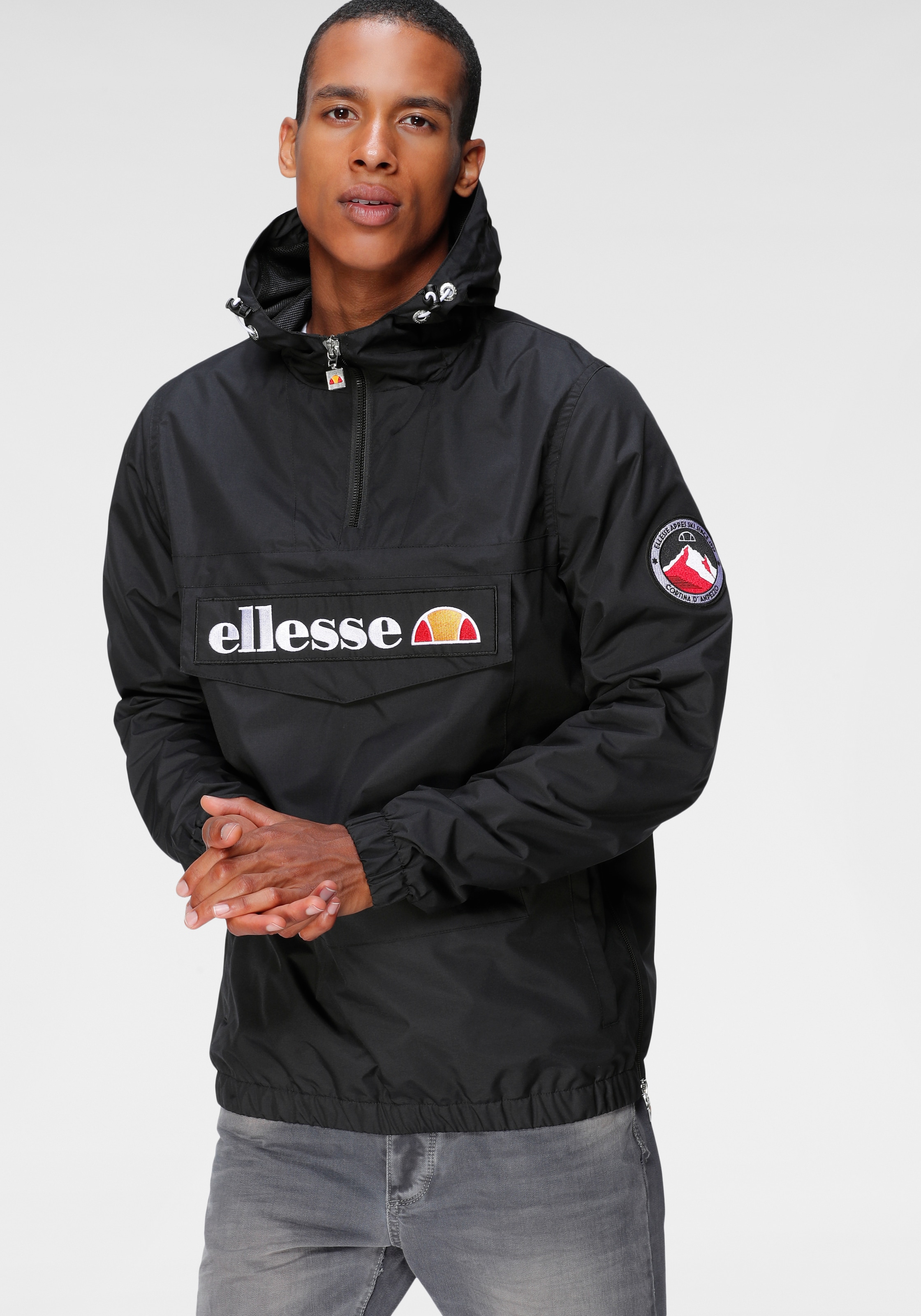 Ellesse shop windbreaker schwarz