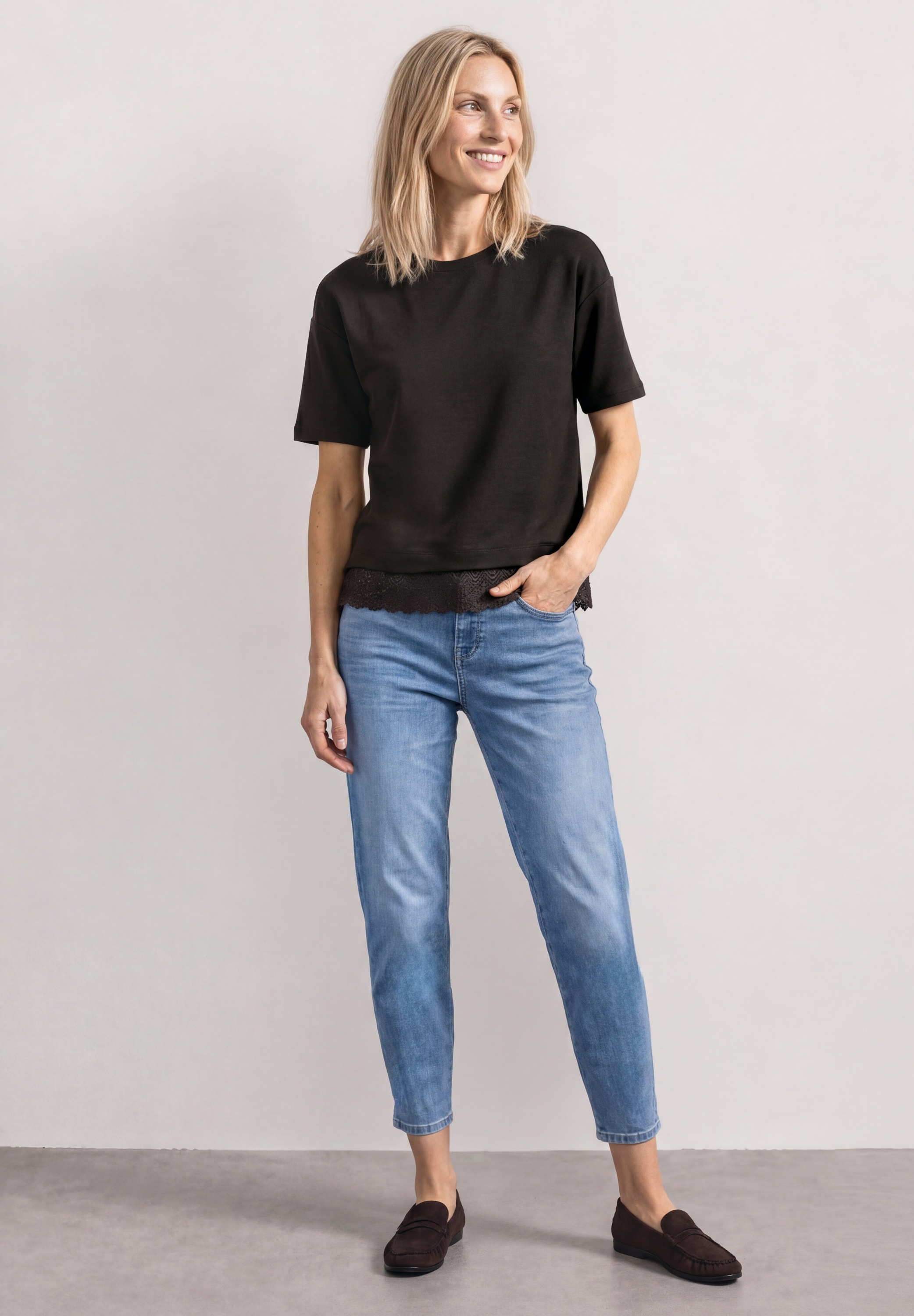 STREET ONE T-Shirt mit Rundhalsausschnitt