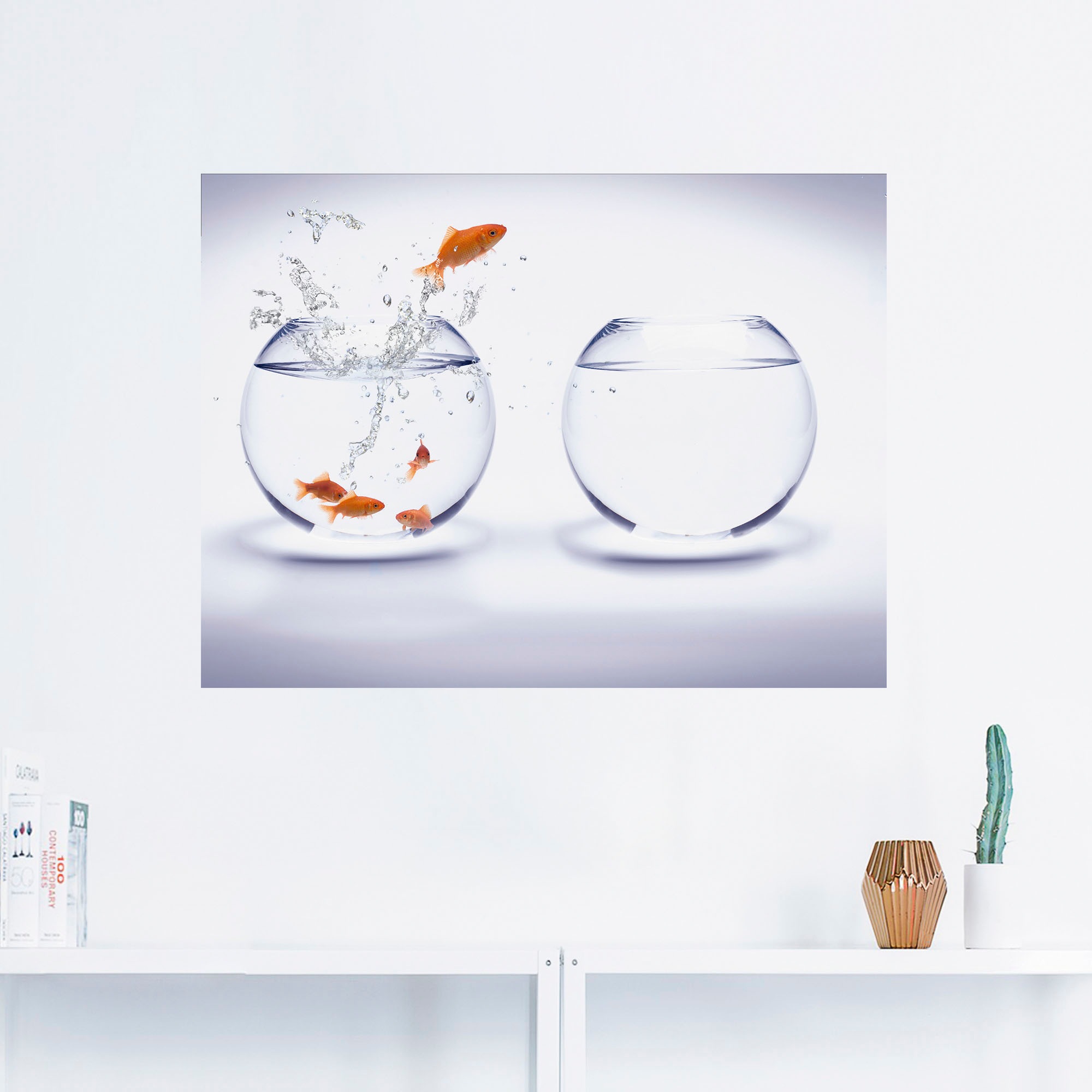 Artland Wandbild "Goldfischaquarium", Wassertiere, (1 St.), als Poster, Wan günstig online kaufen