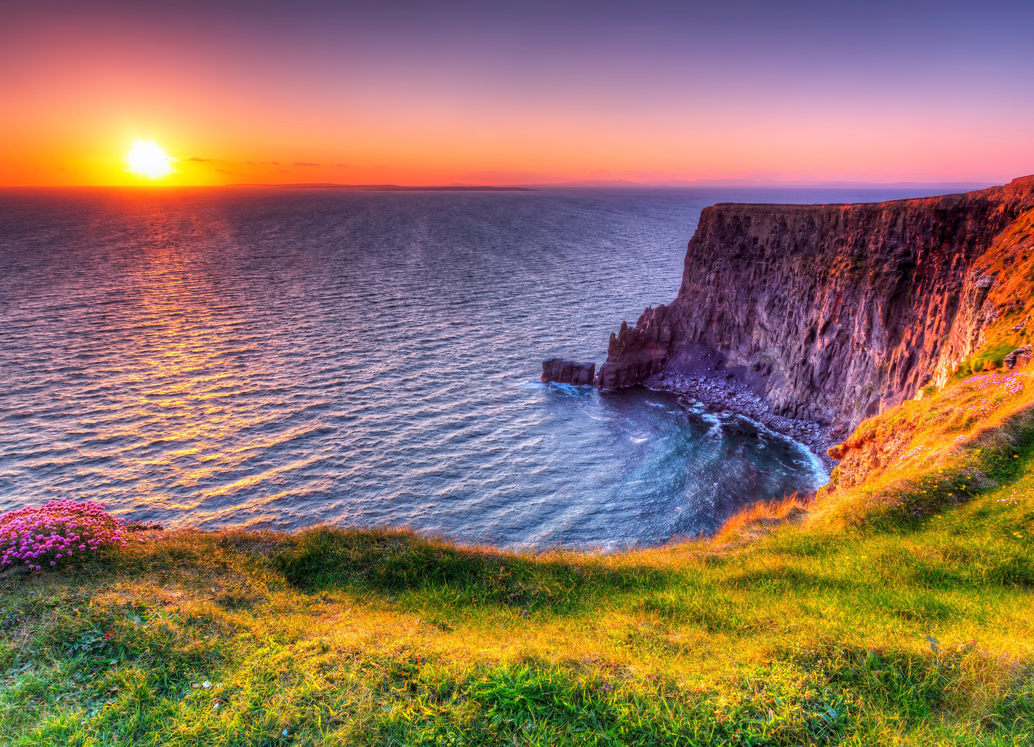 Papermoon Fototapete "Sunset at Moher Cliffs" glatt