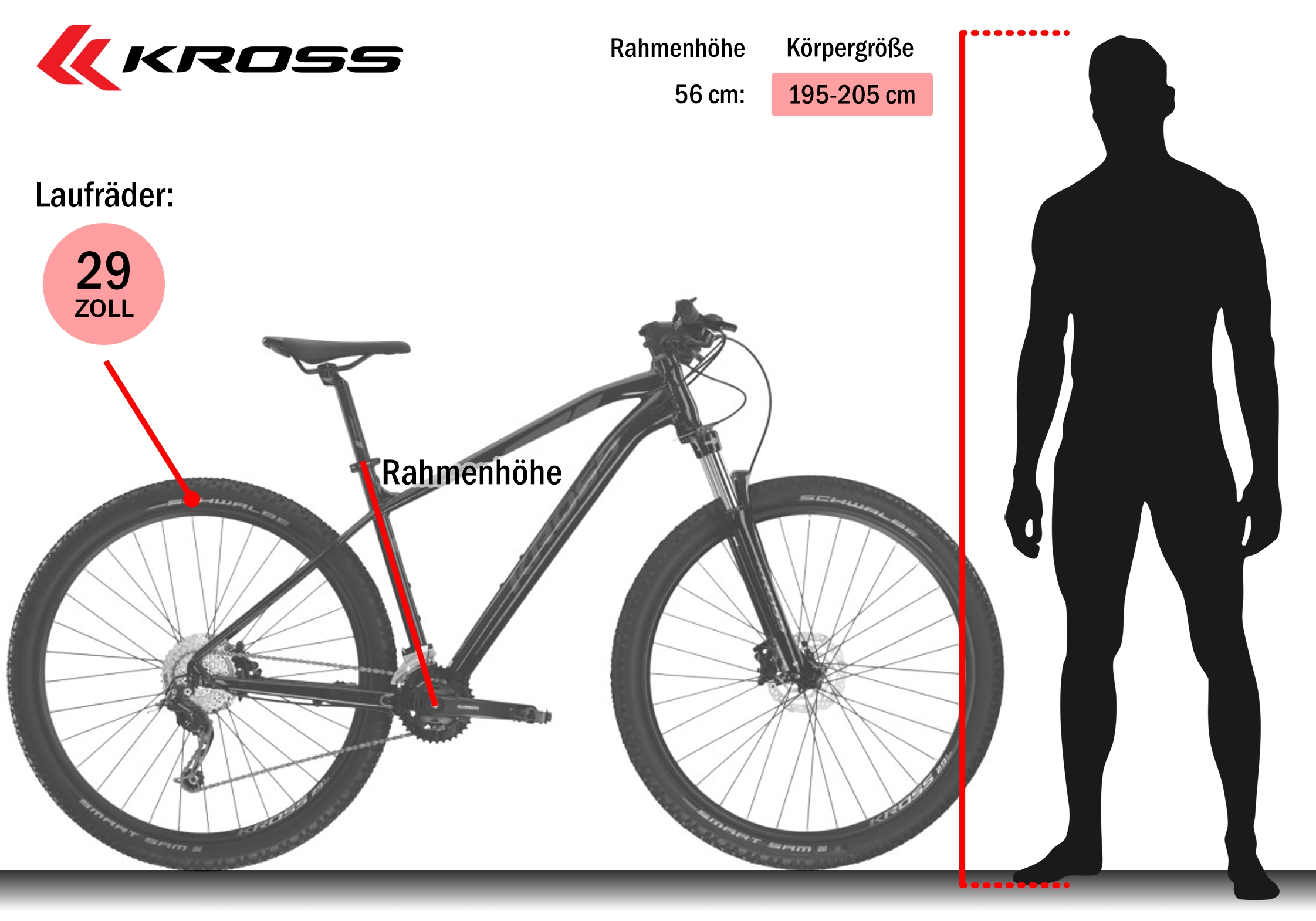 Kross Mountainbike »KROSS MTB Hardtail Level 2.0 29" gelb 18 Gänge« 18 Gang Shimano ALIVIO M3100 Schaltwerk Kettenschaltung