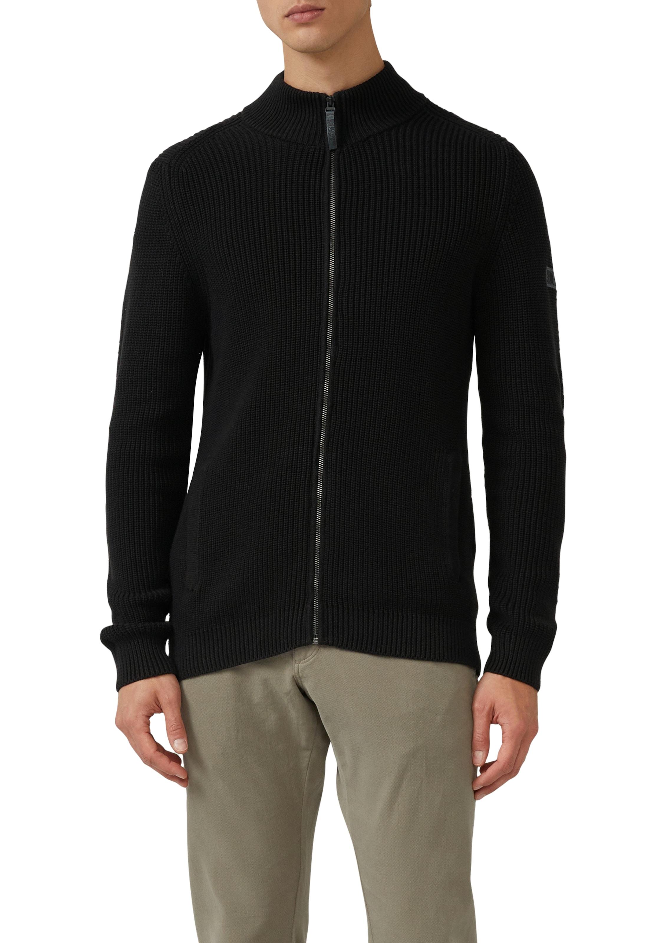 s.Oliver Strickjacke mit Stehkragen und Reißverschluss günstig online kaufen