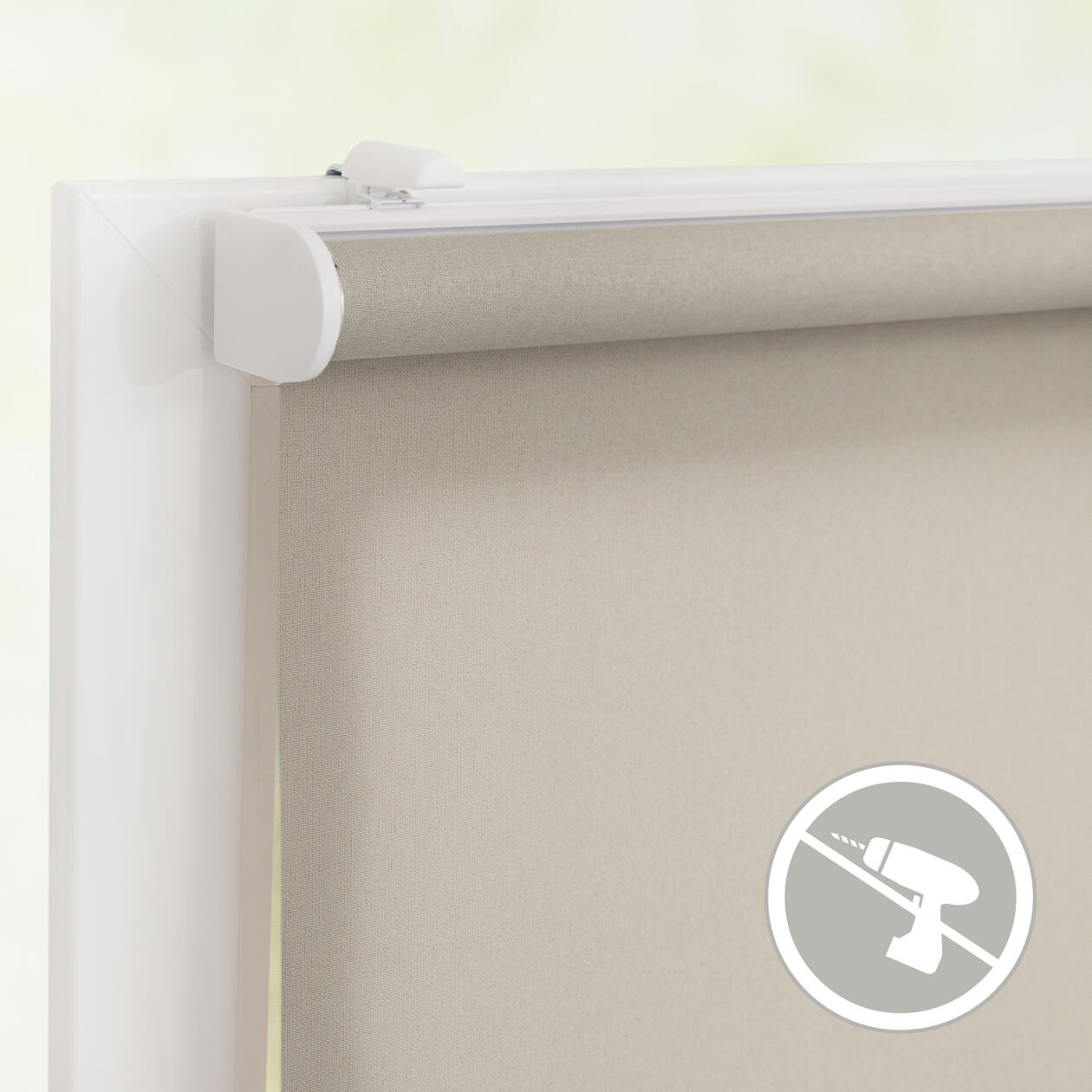 LICHTBLICK ORIGINAL Rollo »Klemmfix, ohne Bohren«, blickdicht, Blendschutz-Sichtschutz, mit Bohren/ohne Bohren, freihängend, Steuerbar mit Bluetooth-App, integrierter Elektromotor und Akku