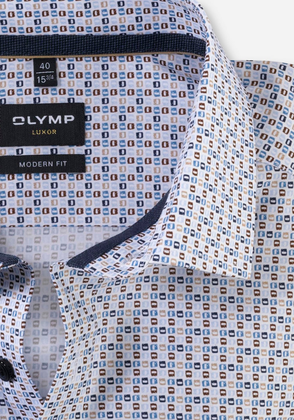 OLYMP Businesshemd »Luxor modern mit für ▷ BAUR Logo-Stitching | tonigem fit«
