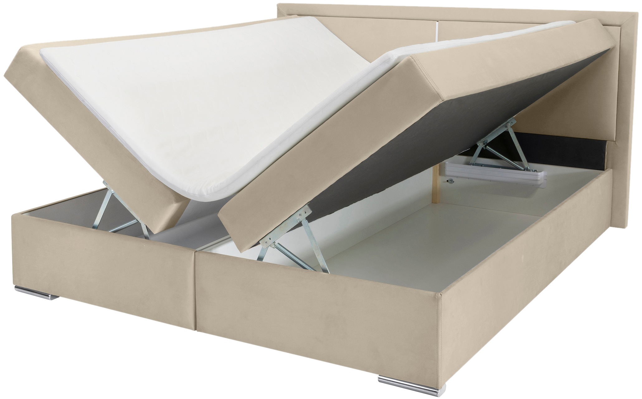 COLLECTION AB Boxbett »Athena«, Inkl. LED-Beleuchtung, Topper und Stauraum