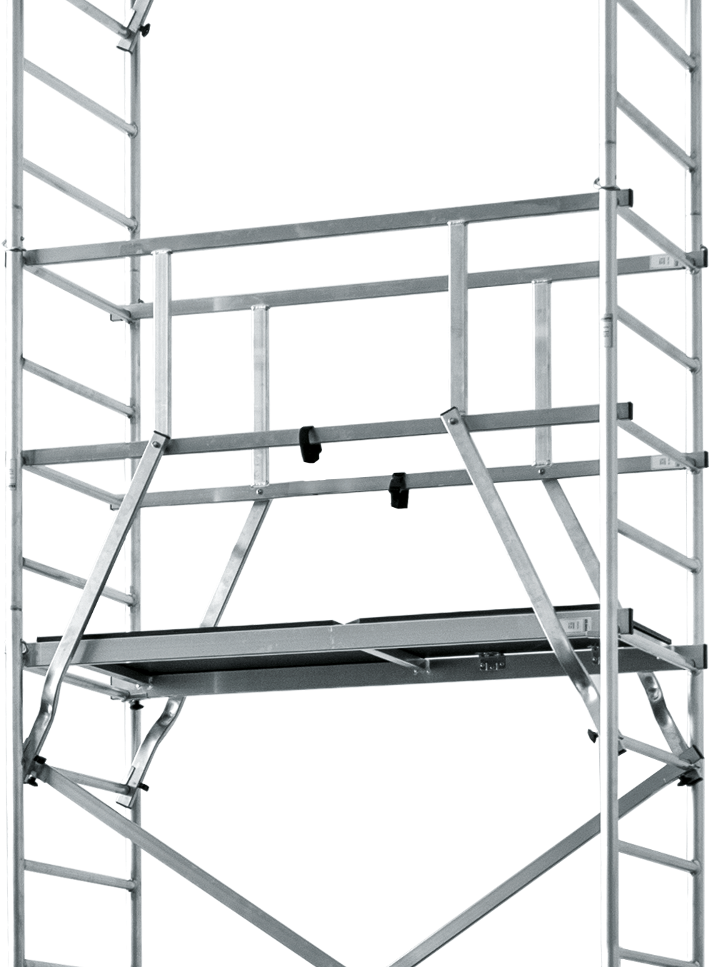 KRAUSE Arbeitsgerüst »ClimTec System«, Komplettgerüst, inkl. 1 Aufstockung, Arbeitshöhe: 5 Meter