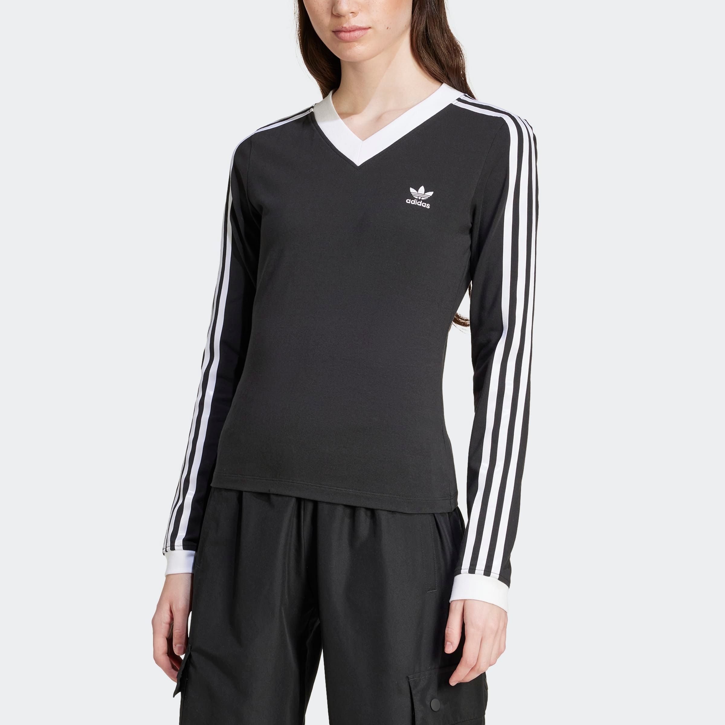 adidas Originals Langarmshirt "V-NECK LS" günstig online kaufen
