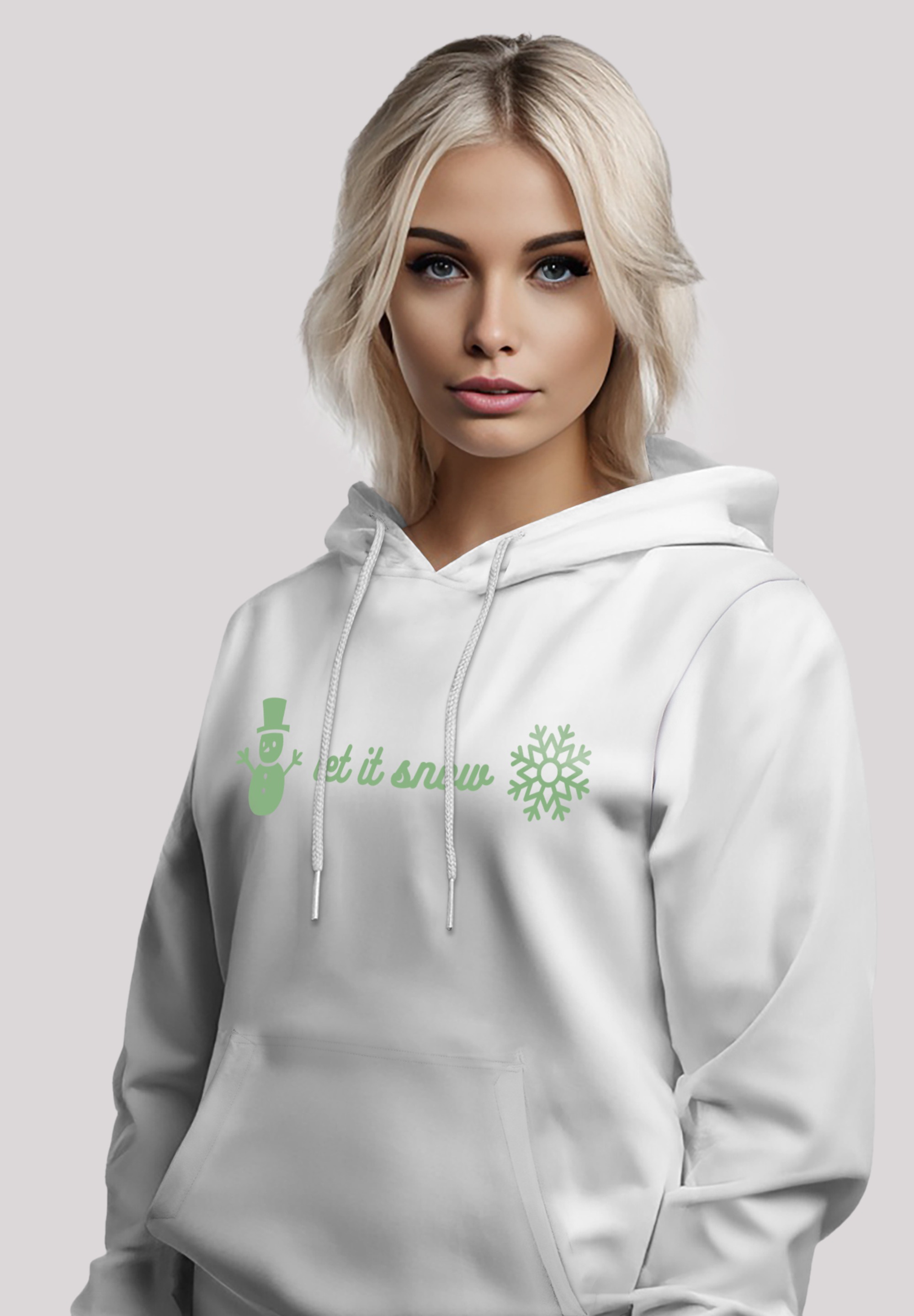 F4NT4STIC Kapuzenpullover »Weihnachten let it snow«, Premium Qualität, Weihnachten, Geschenk