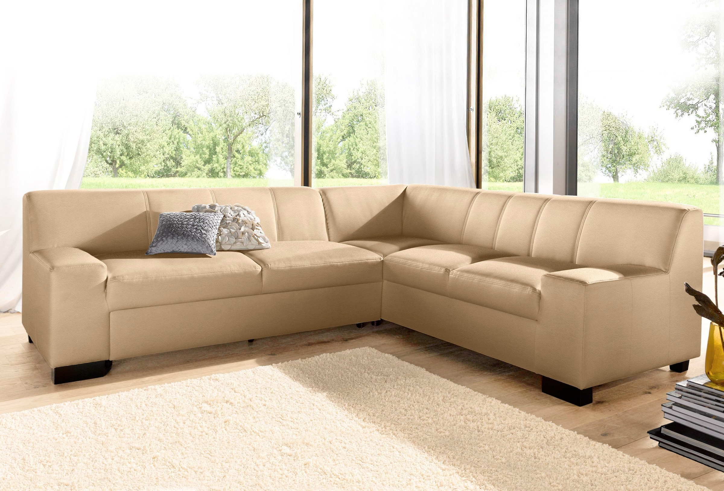 DOMO collection Ecksofa »Norma L-Form«, wahlweise mit Bettfunktion