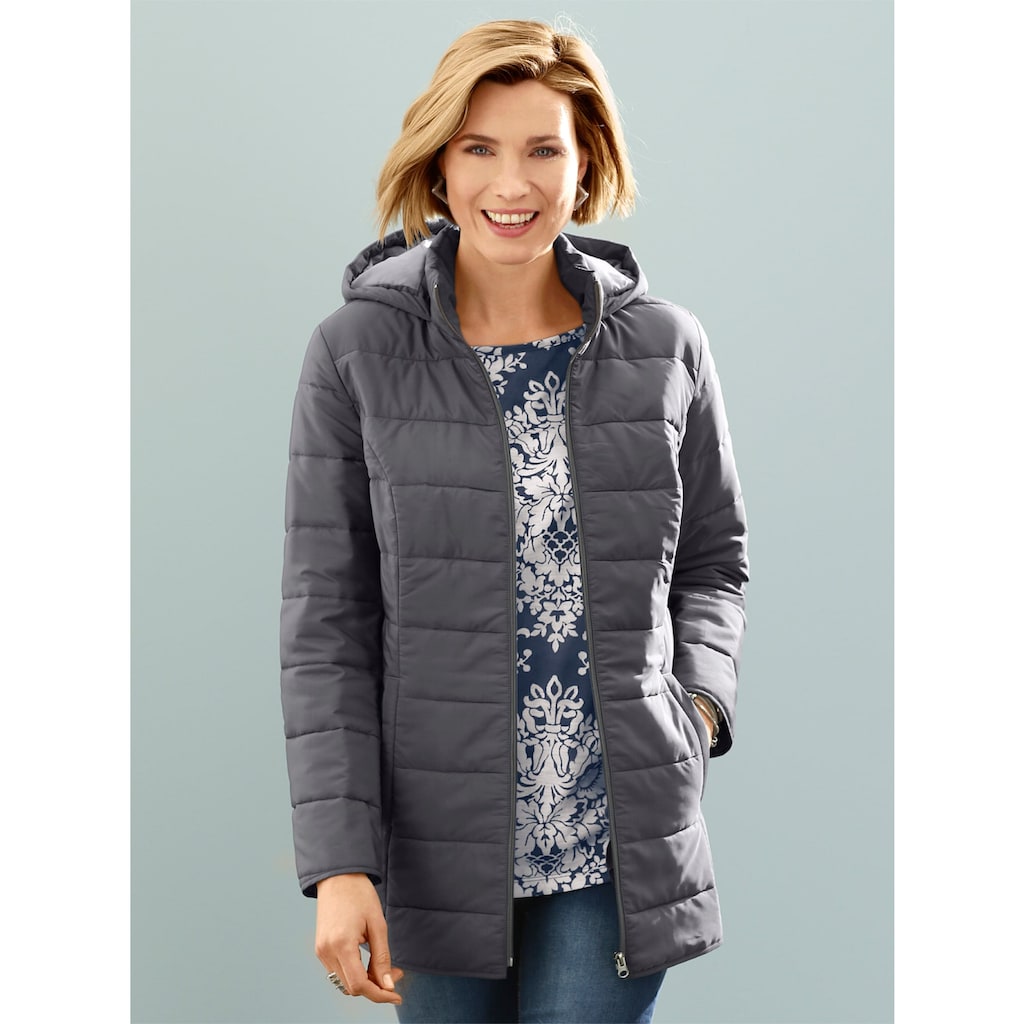 Classic Basics Steppjacke, mit Kapuze