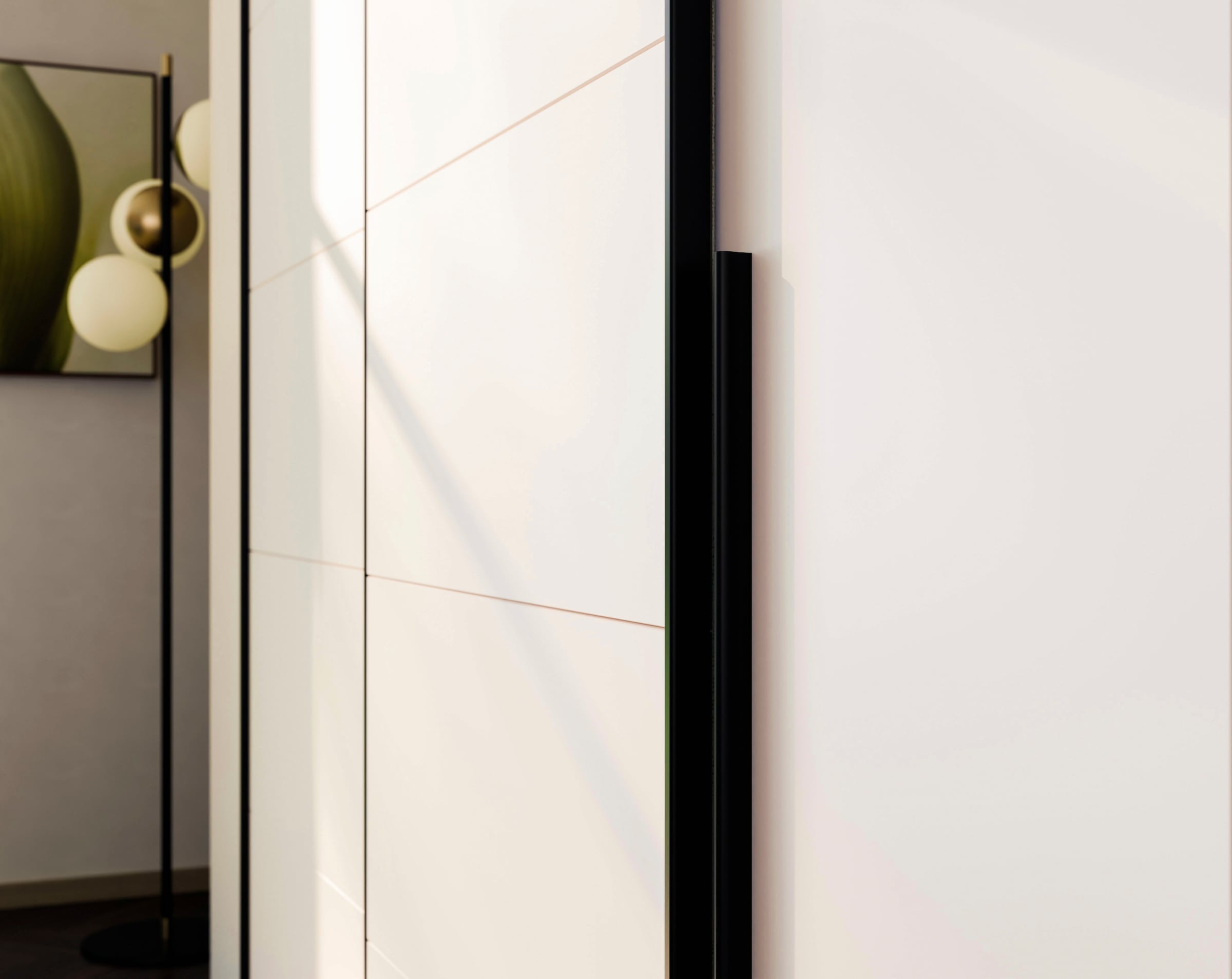 FORTE Dreh-/Schwebetürenschrank »Narago, OTTOs Choice, TOPSELLER, mittlere Paneele farblich wechselbar« B/H/T ca. 270x210X61cm, Farbe Weiß auch mit Spiegeln erhältlich,  gestalte die Schwebetüren einfarbig oder 2 farbig, Made in Europe